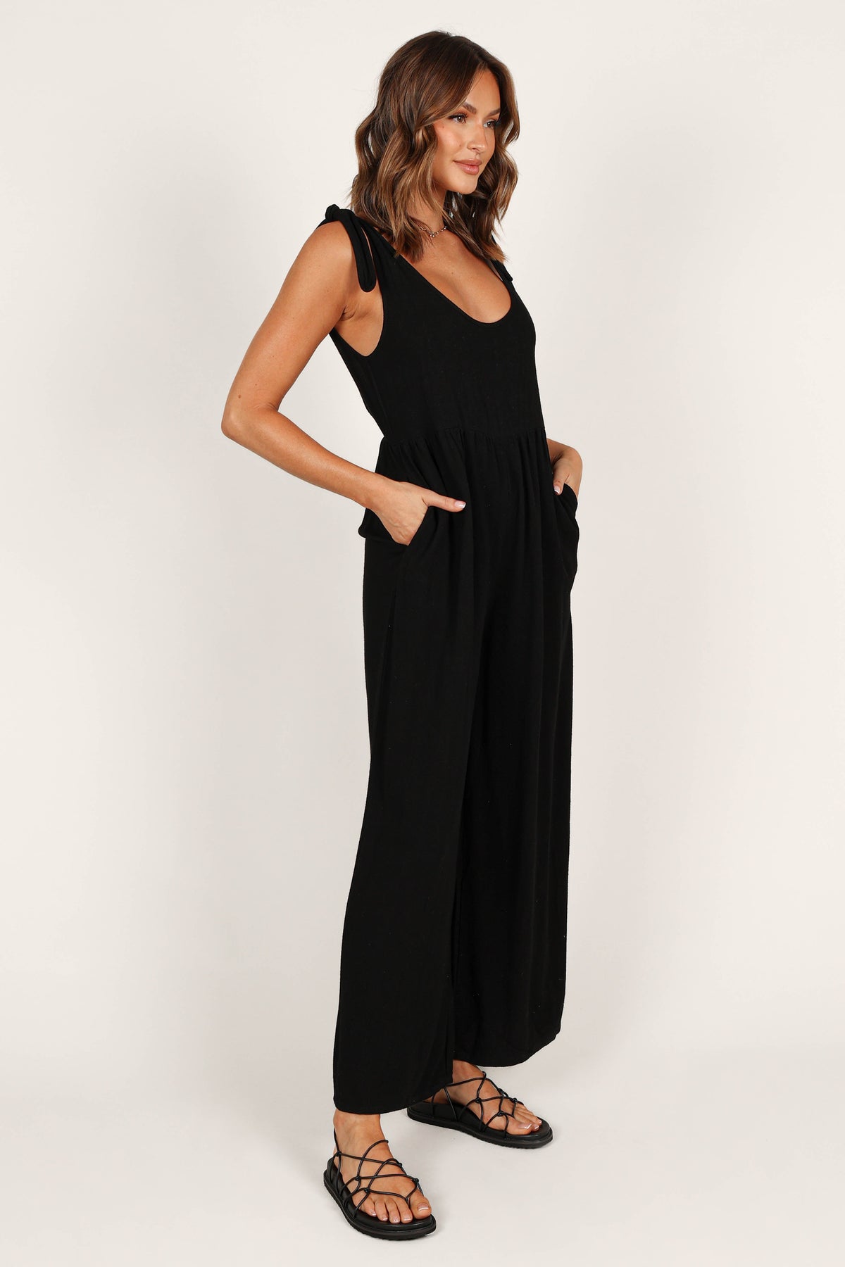 Ayla Linen Jumpsuit in Black – view 5 of 6