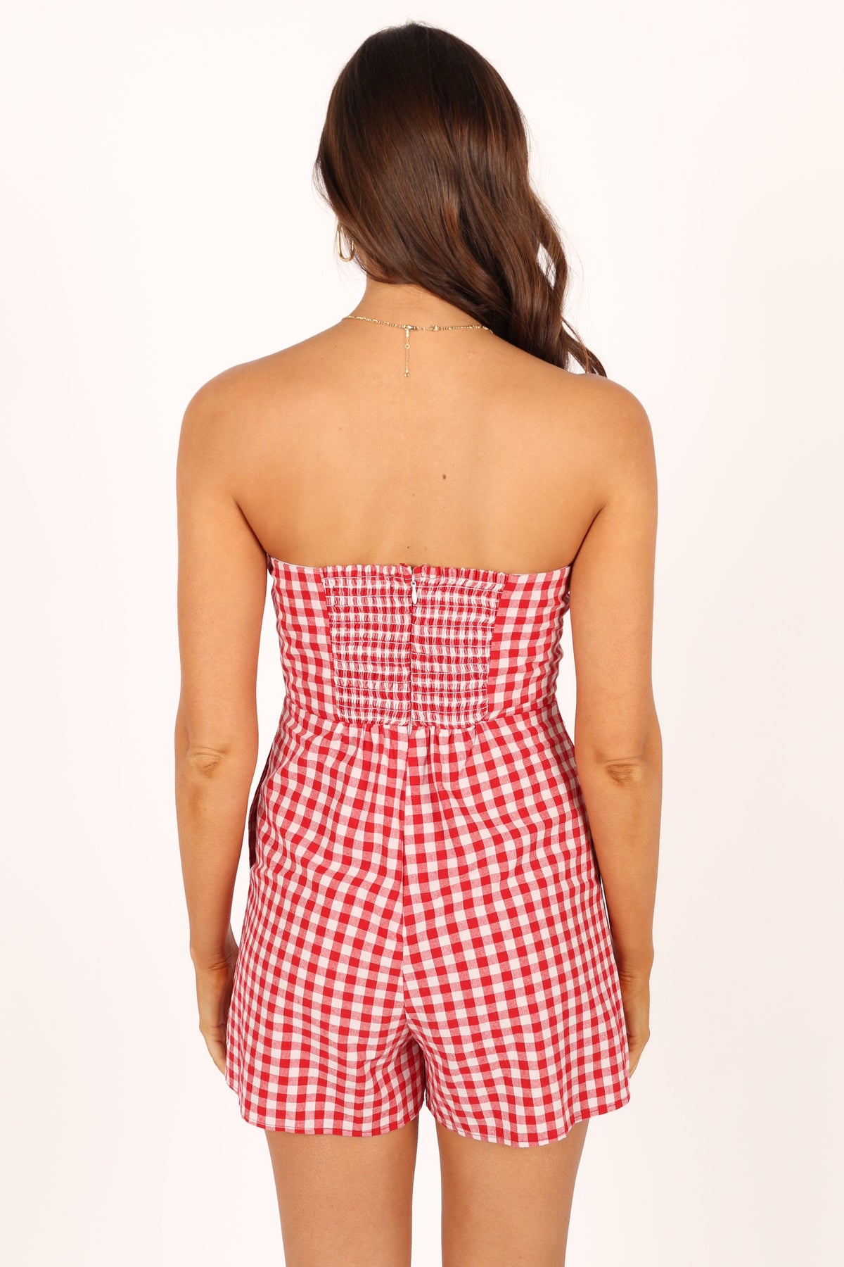 Bambi Bow Romper in Red/White – view 7 of 13