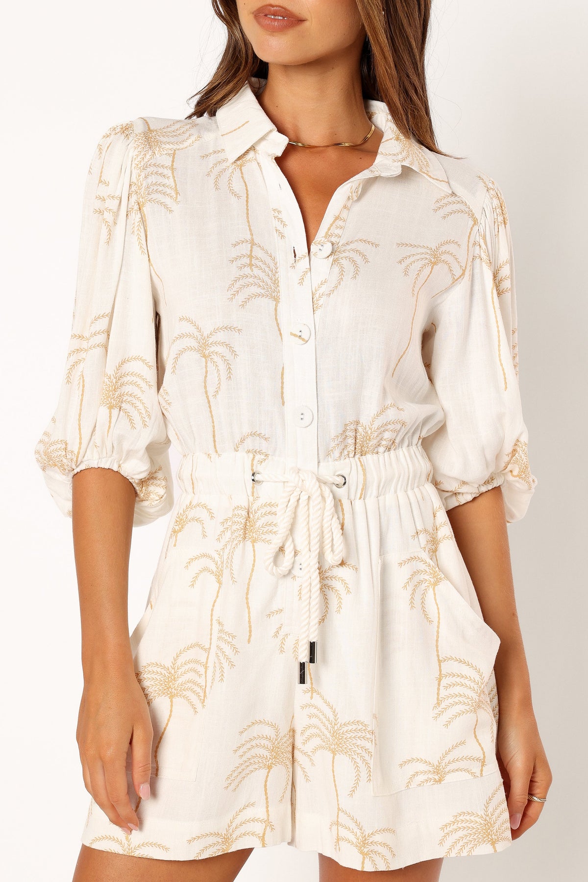 Gina Romper in White Print – view 9 of 10