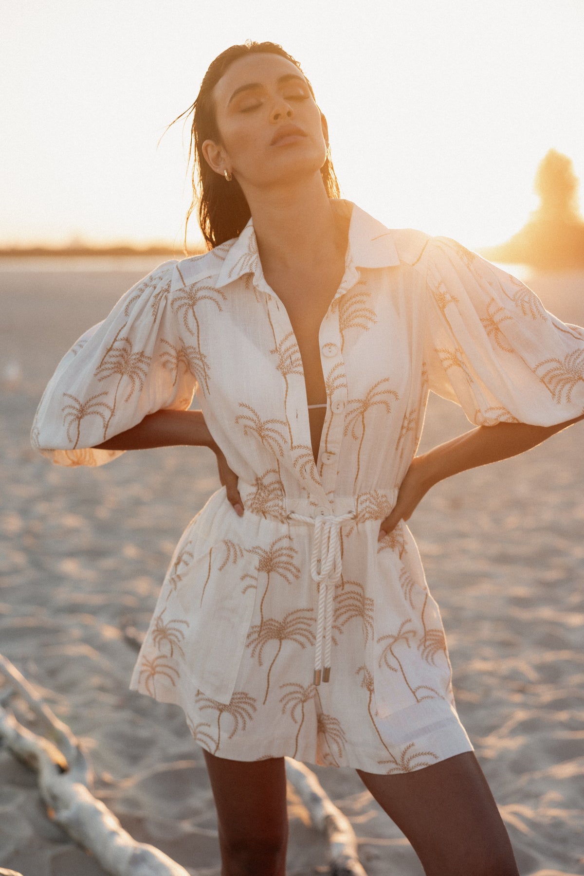 Gina Romper in White Print – view 1 of 10