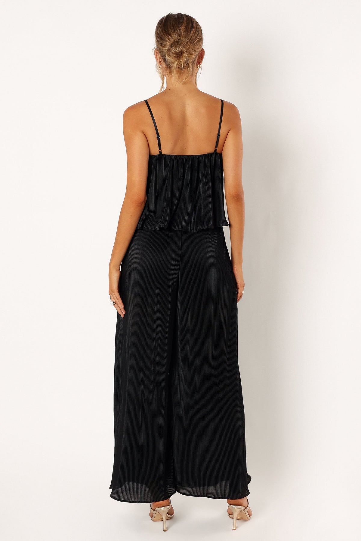 Jillian Plisse Jumpsuit in Black – view 3 of 8