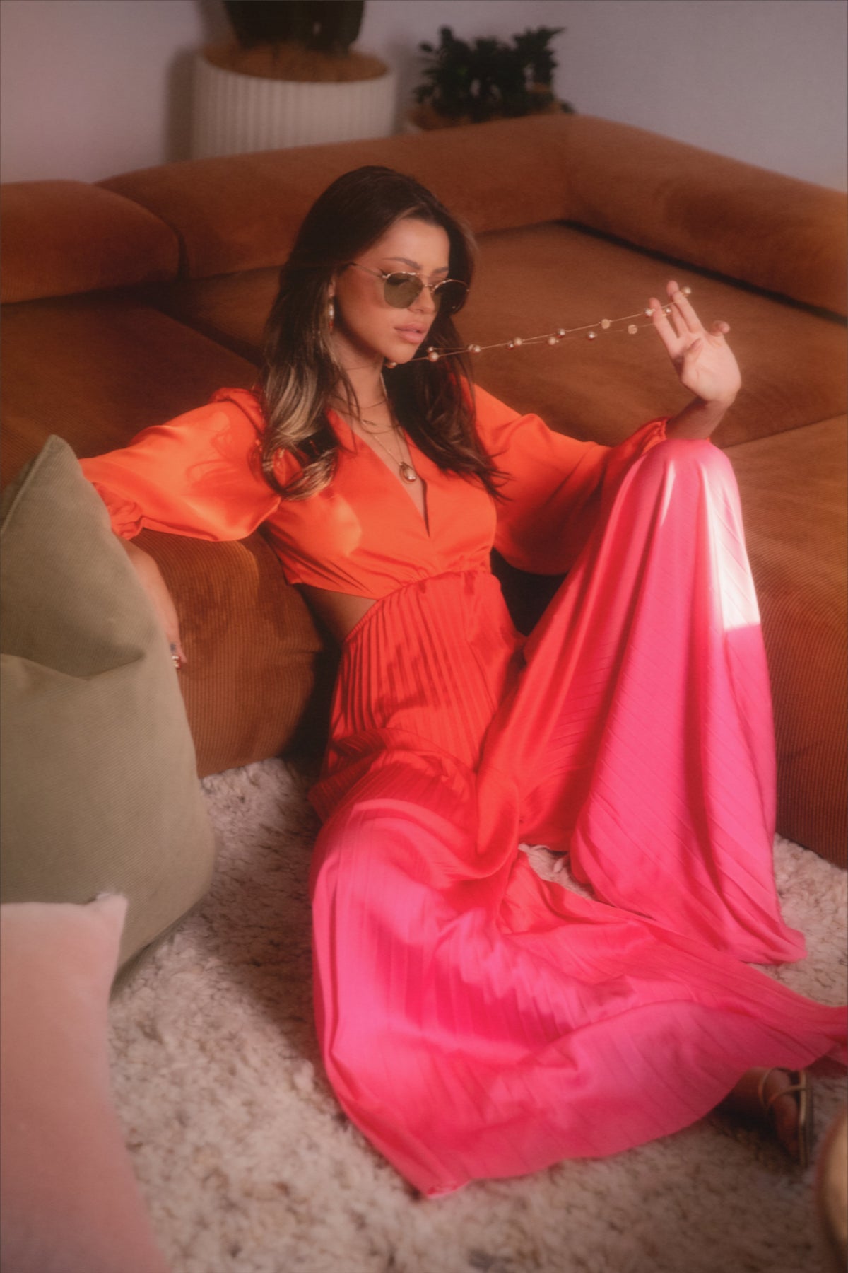 Krista Gradient Jumpsuit in Red – view 10 of 10