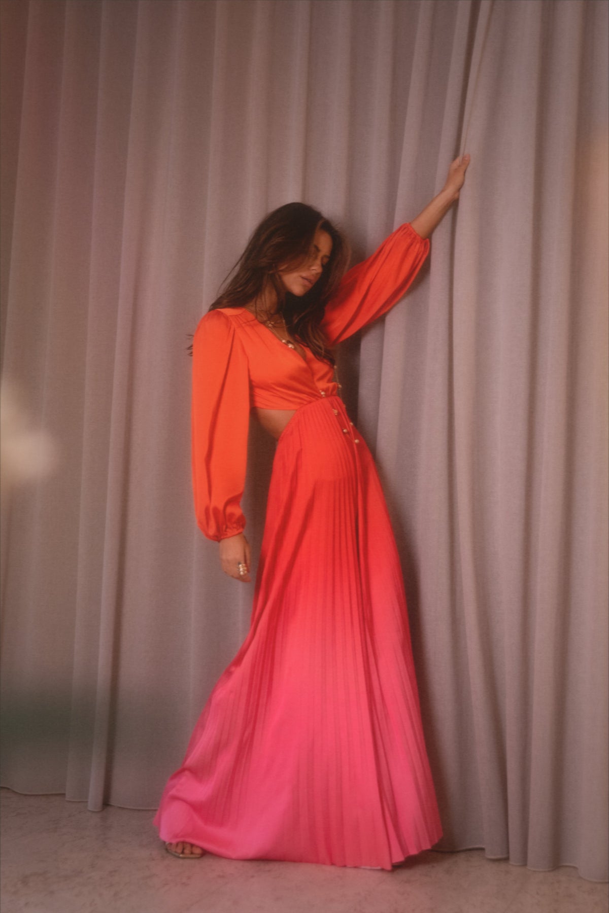 Krista Gradient Jumpsuit in Red – view 9 of 10