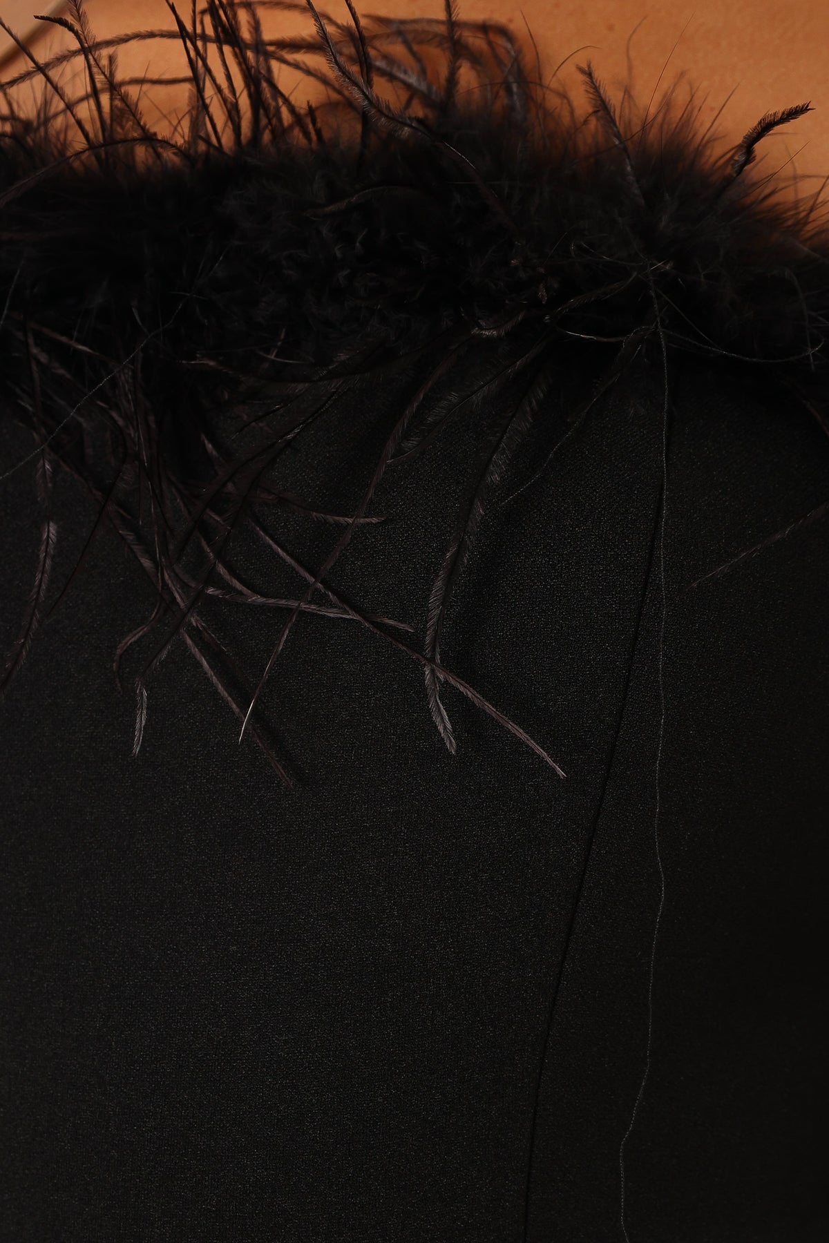 Louise Feather Trim Jumpsuit in Black – view 10 of 10