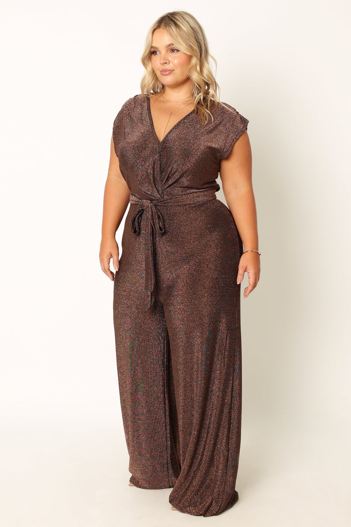 Nora Wide Leg Jumpsuit in Chocolate – view 1 of 11