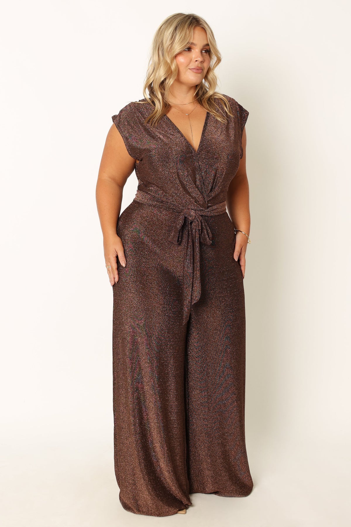 Nora Wide Leg Jumpsuit in Chocolate – view 6 of 11