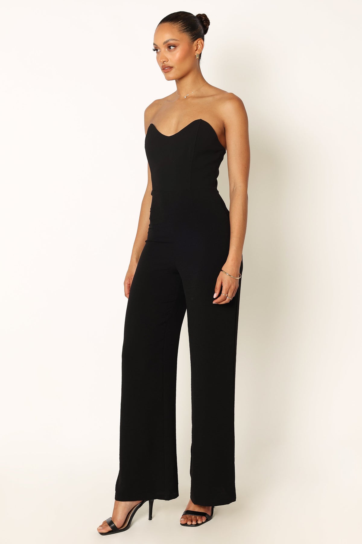 Nyla Sweetheart Jumpsuit in Black – view 3 of 12