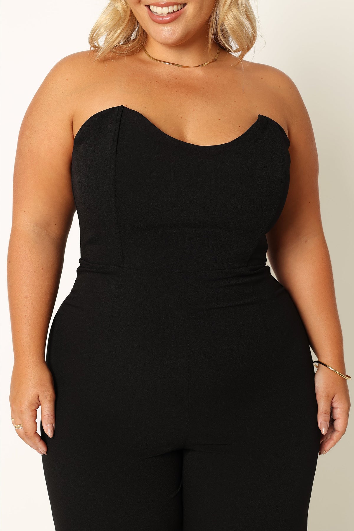 Nyla Sweetheart Jumpsuit in Black – view 11 of 12