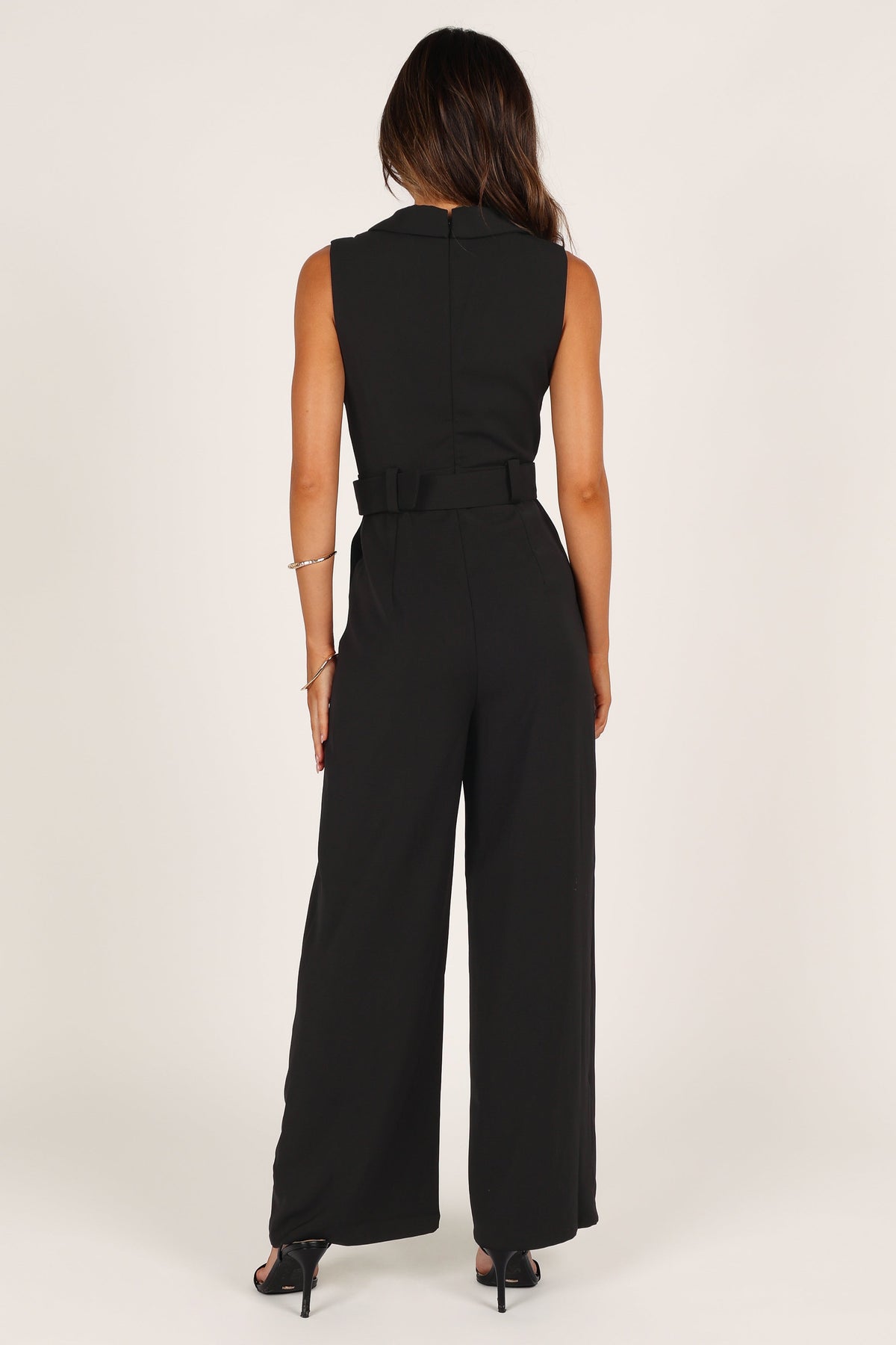 Sienna Belted Jumpsuit in Black – view 5 of 6