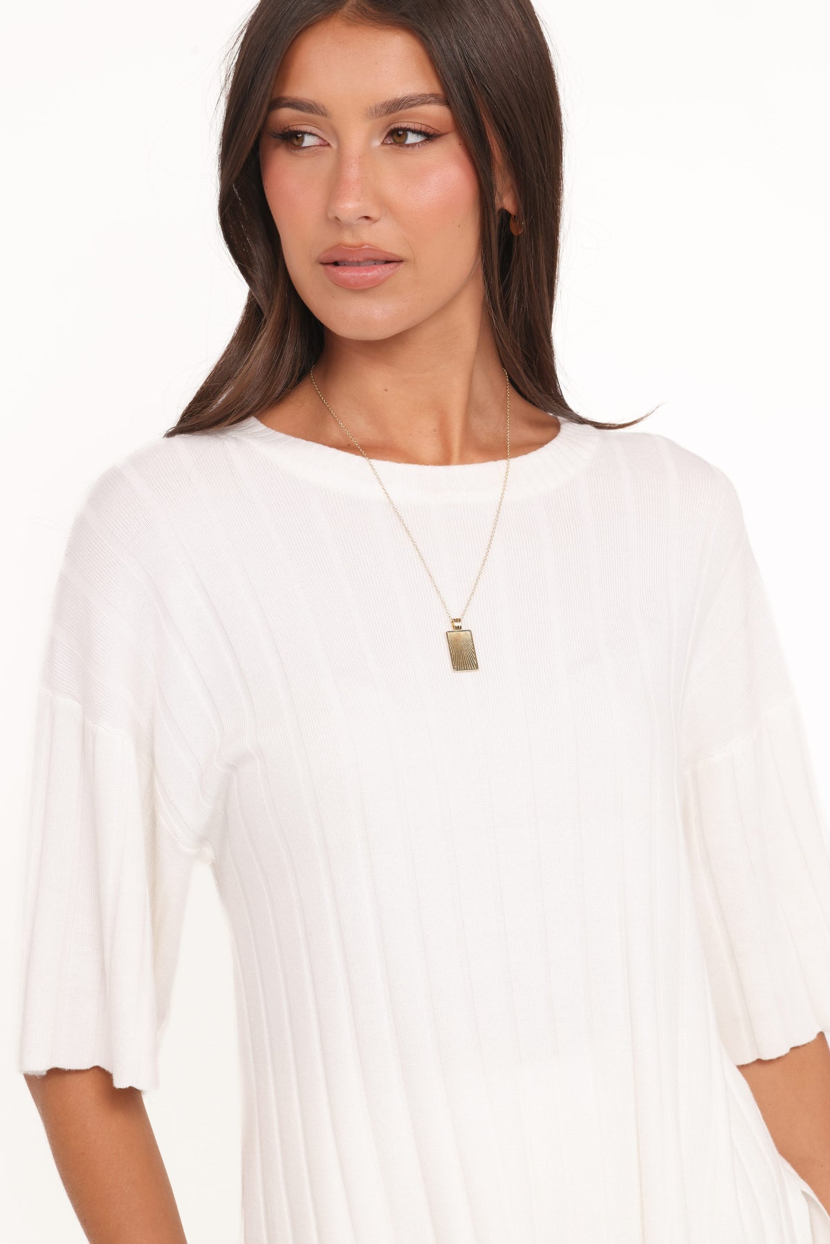 Alix Ribbed Knit Set in Cream – view 2 of 7