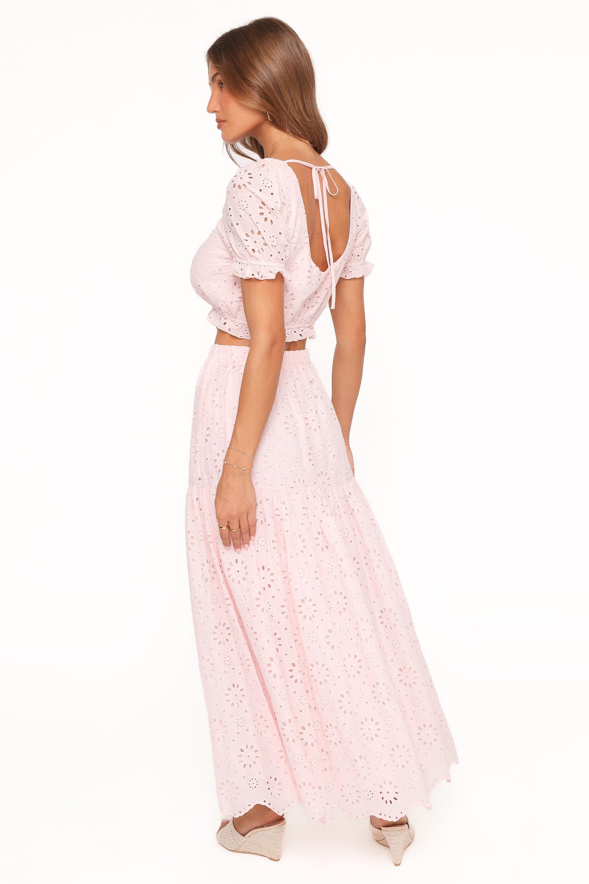 Angelina Skirt Set in Pink Broiderie – view 5 of 9