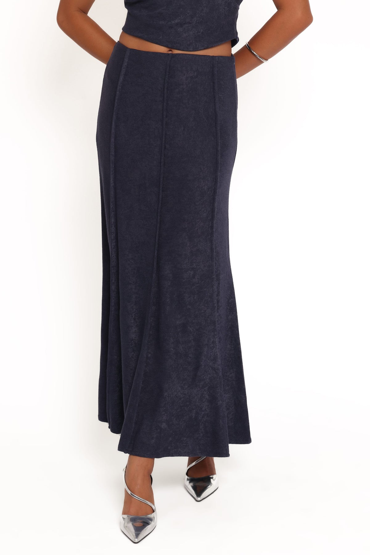 Aria Maxi Skirt Set in Denim Blue – view 5 of 6