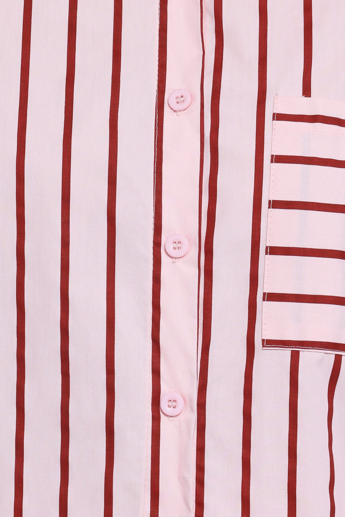 Ashlyn Short Set in Pink And Burgundy Stripe – view 8 of 9