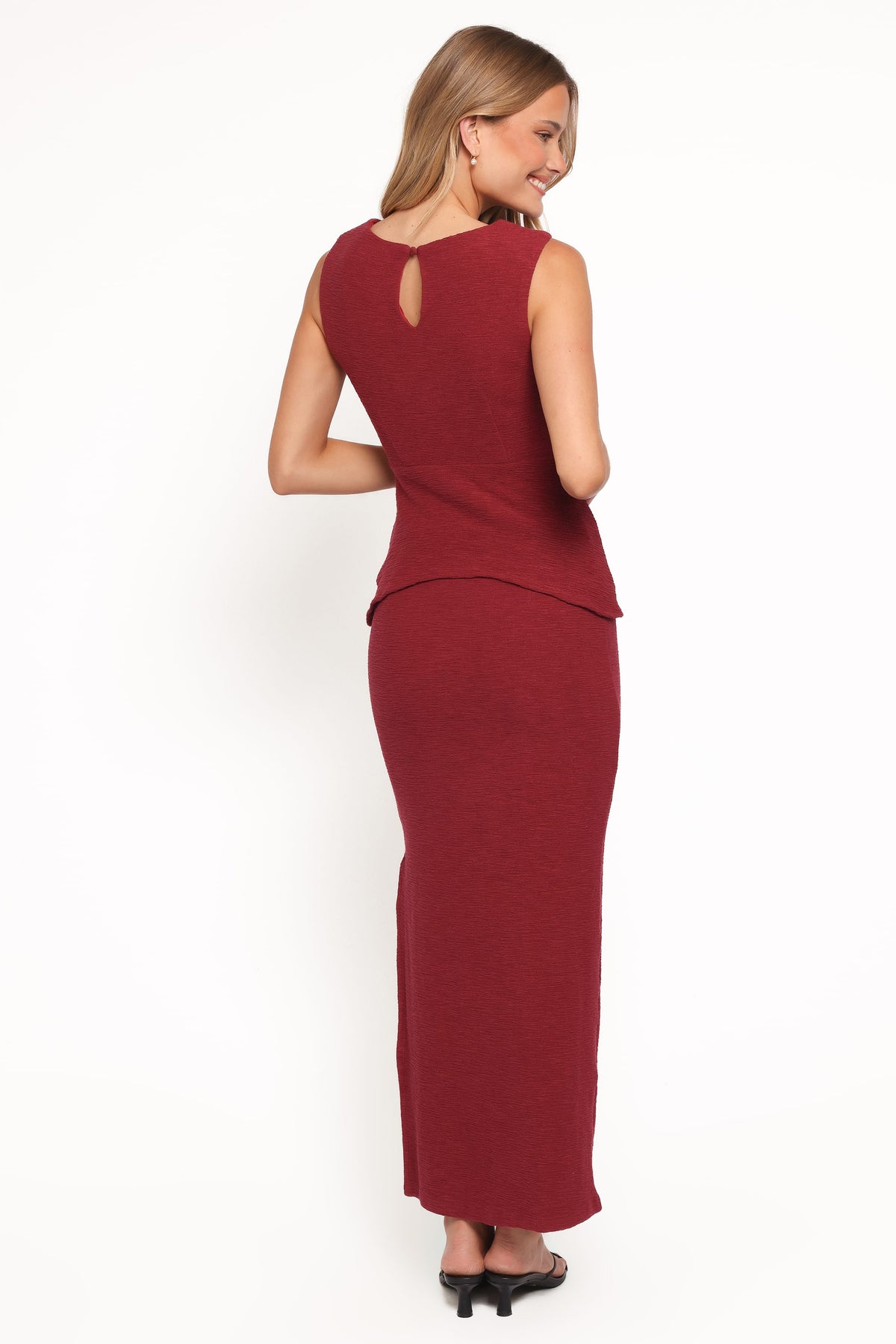 Beatrice Maxi Skirt Set in Berry – view 4 of 7