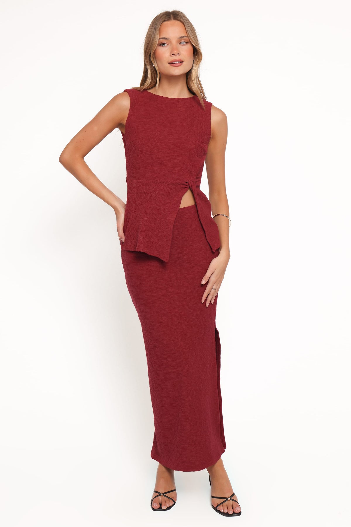 Beatrice Maxi Skirt Set in Berry – view 1 of 7