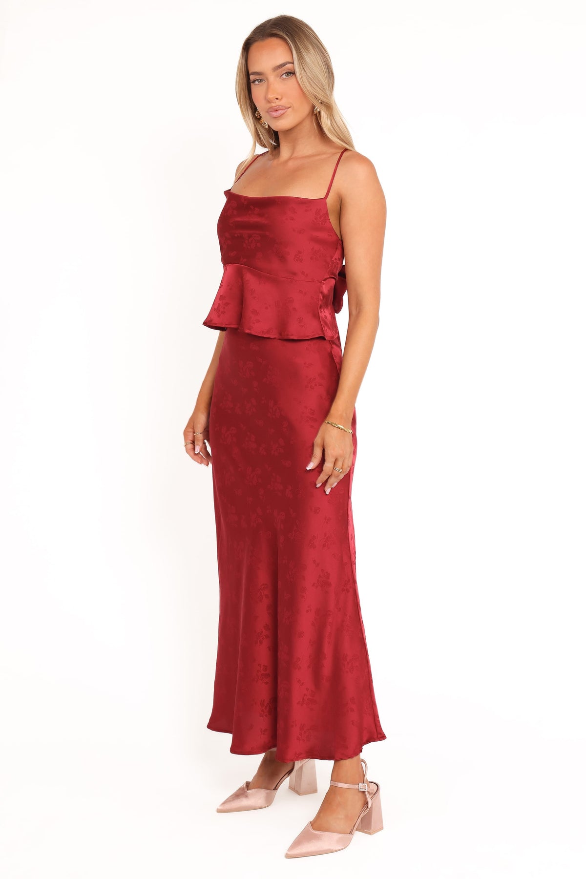 Belle Two Piece Set in Burgundy – view 4 of 9