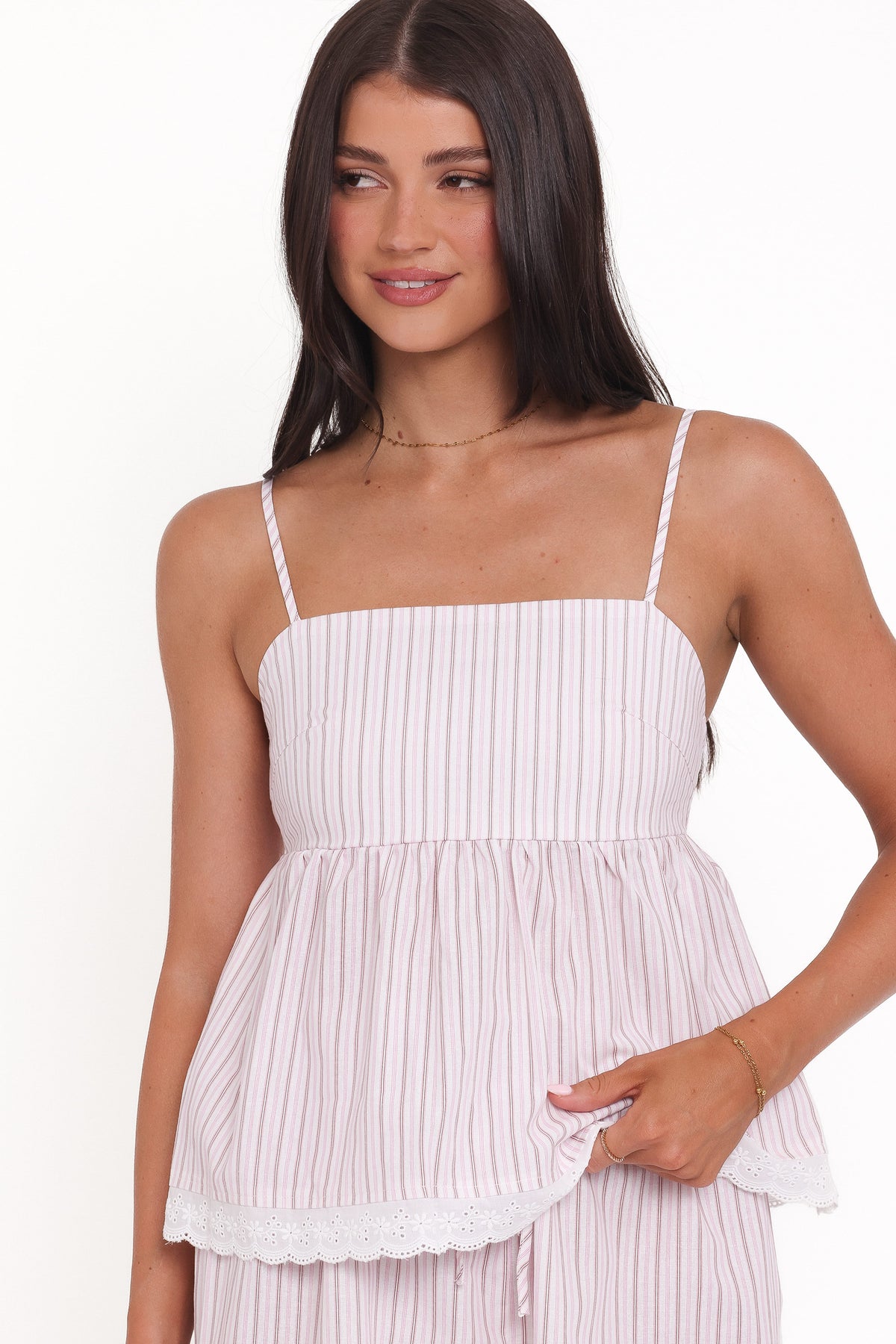 Bridie Short Set in Pink Stripe – view 6 of 7