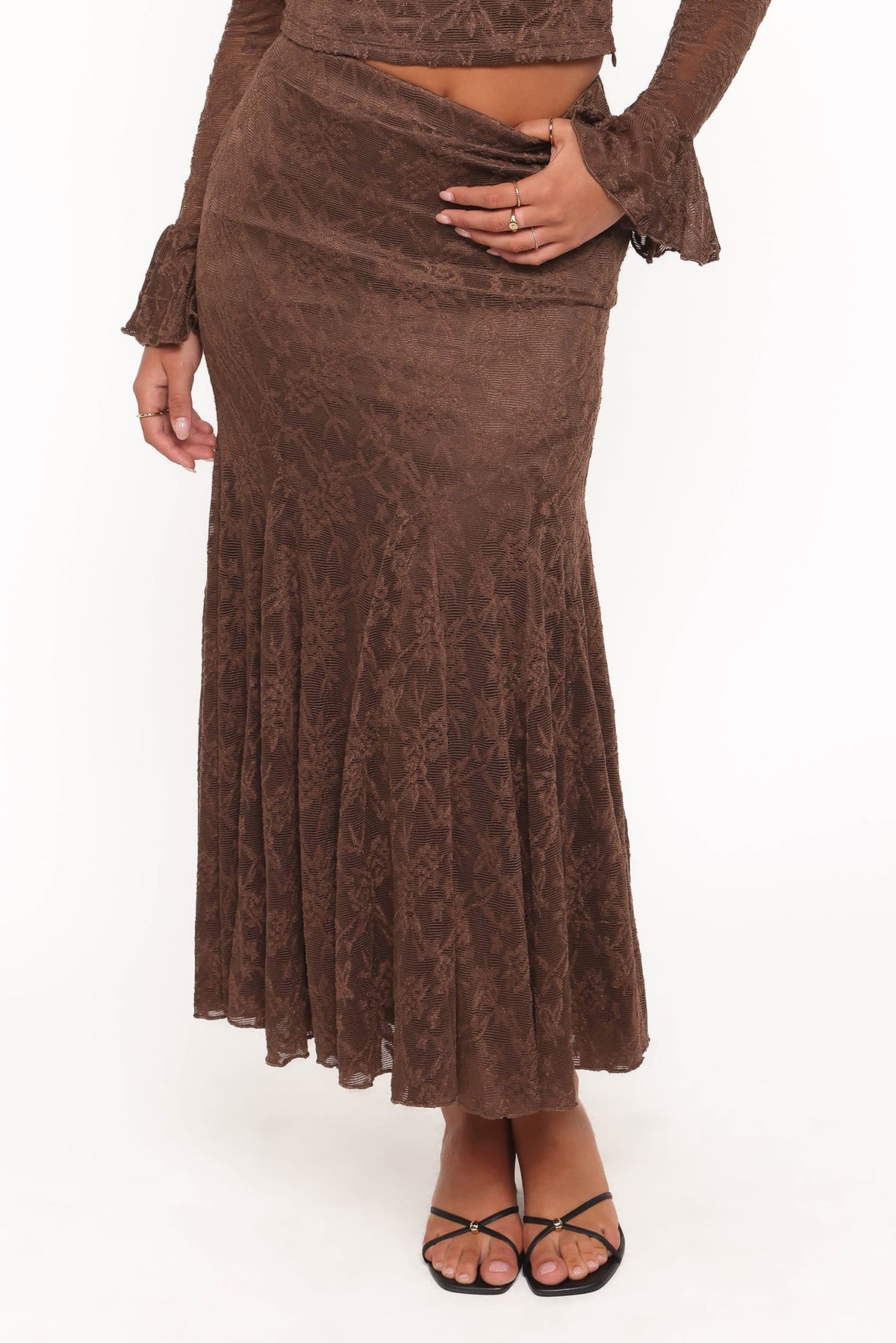 Bromley Lace Skirt Set in Brown – view 6 of 8