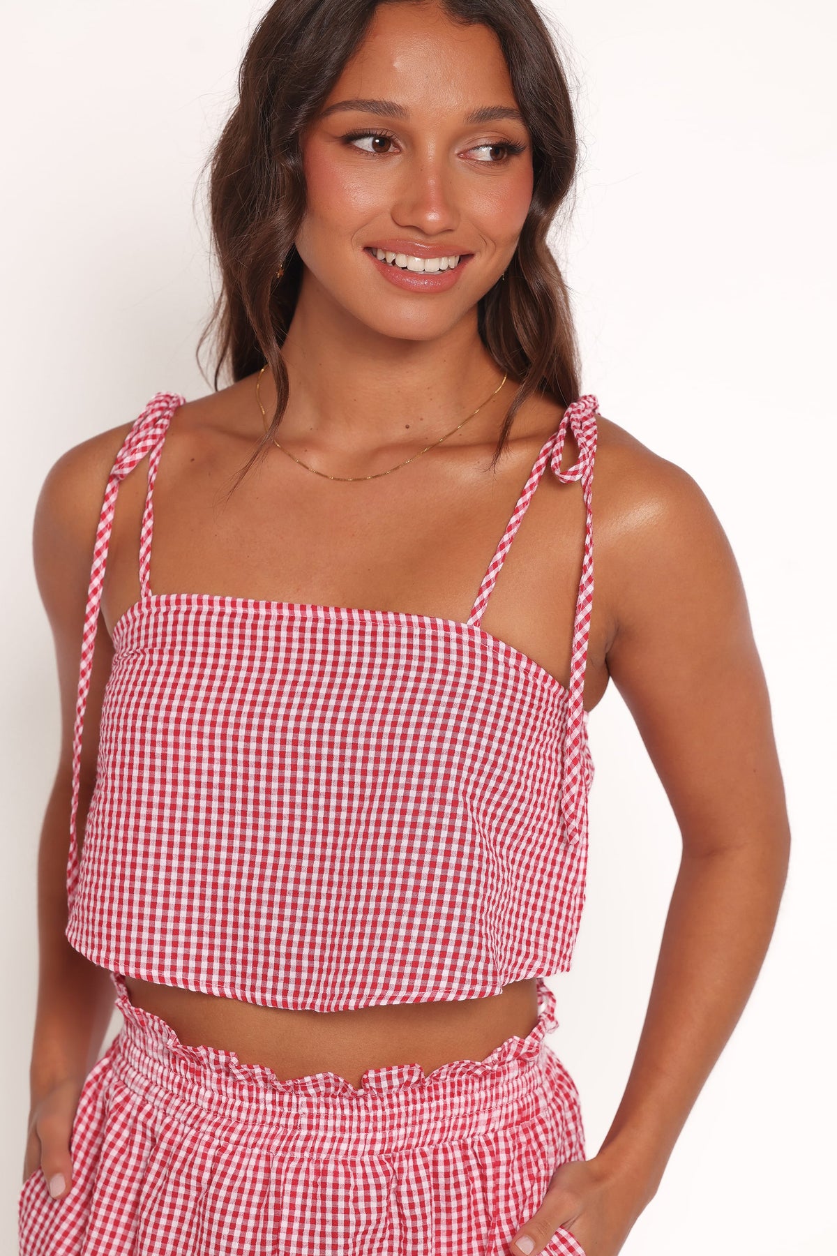 Callum Short Set in Red Gingham – view 3 of 8