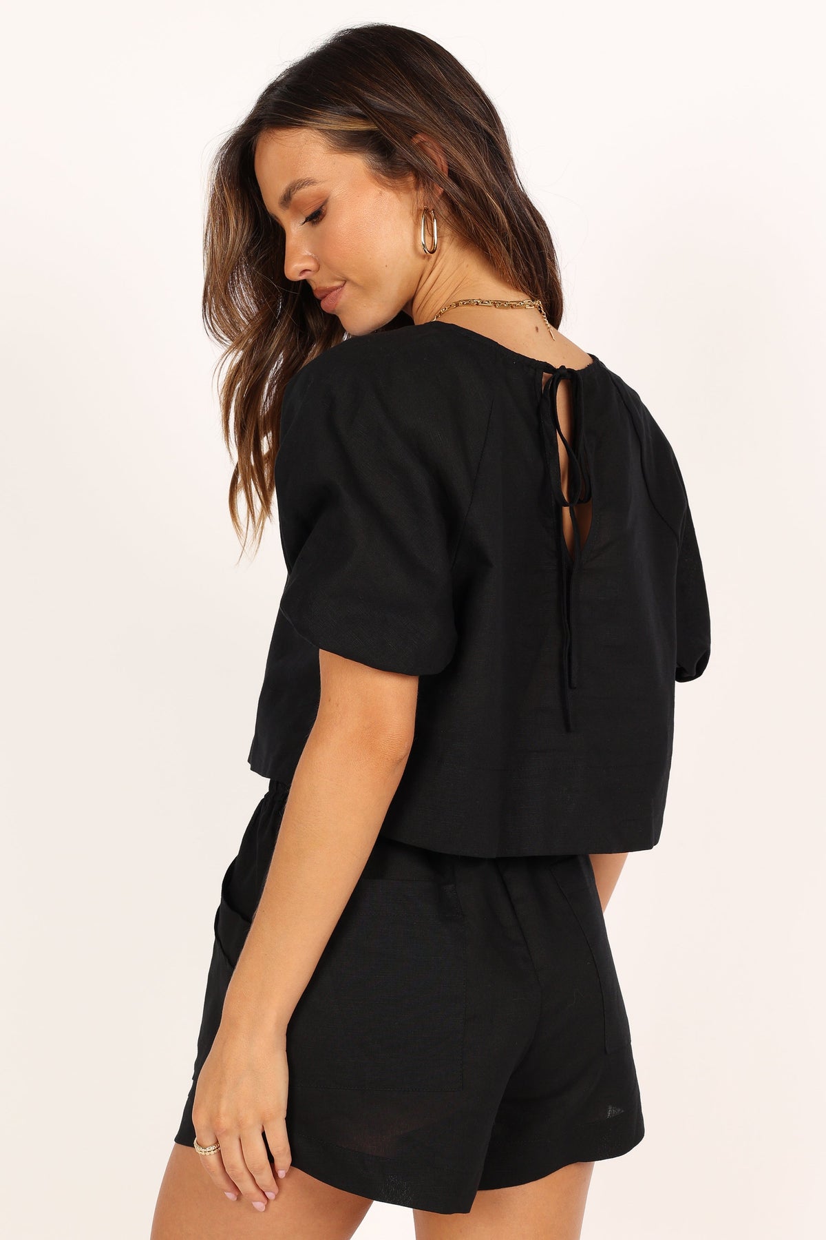 Chelsey Linen Set in Black – view 5 of 7