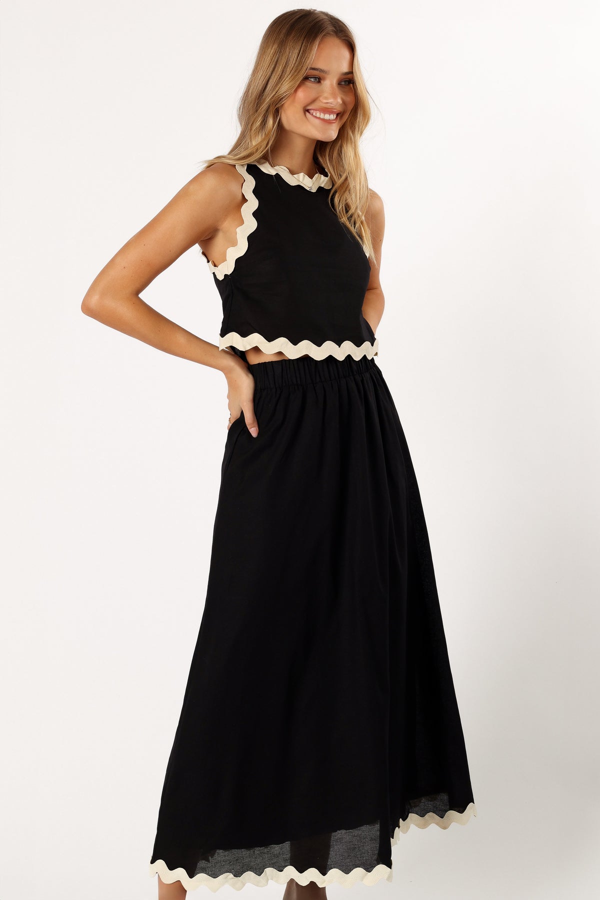 Chrissy Two Piece Set in Black Cream – view 5 of 8