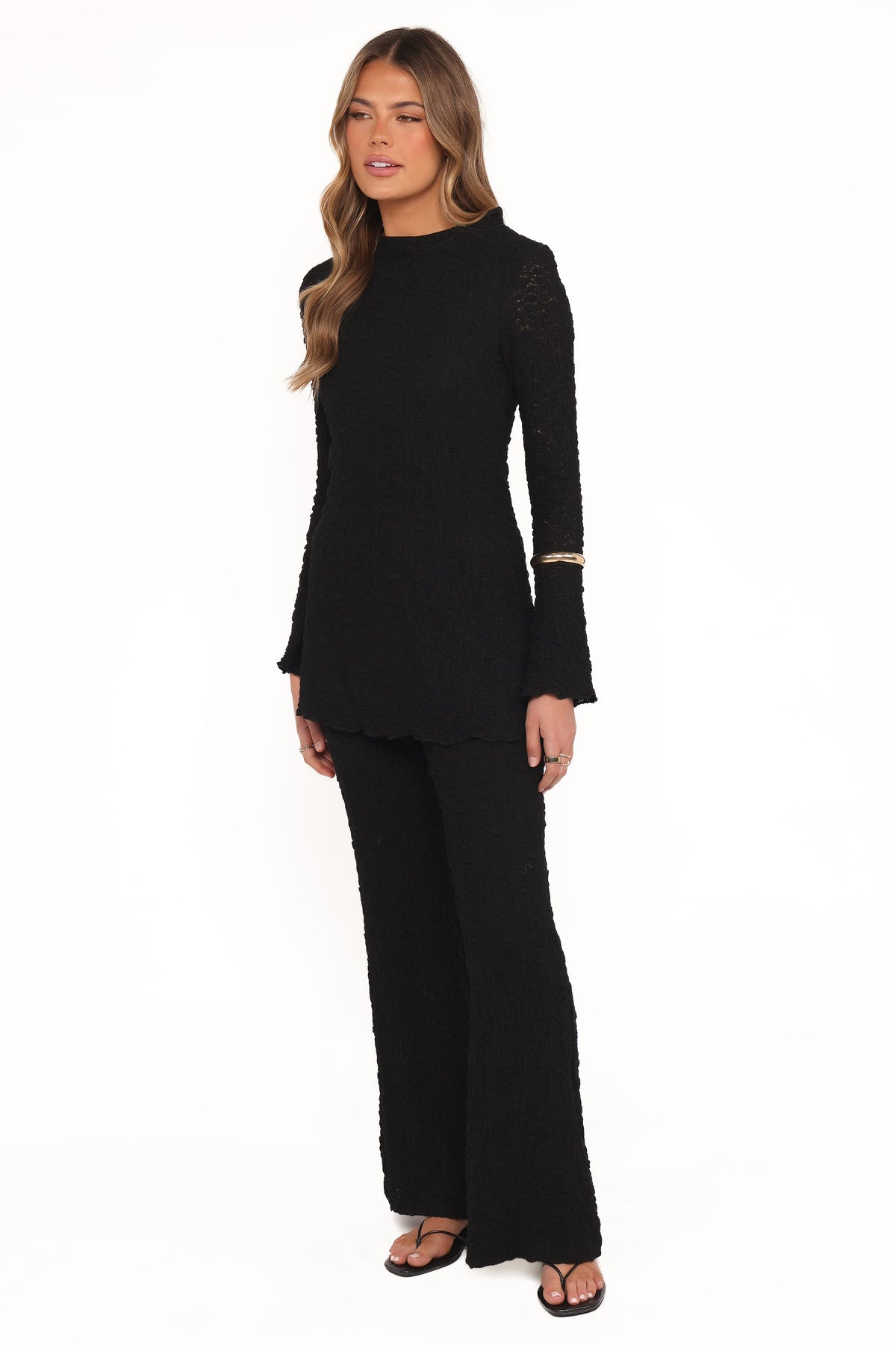 Gracie Lace Pant Set in Black – view 3 of 7