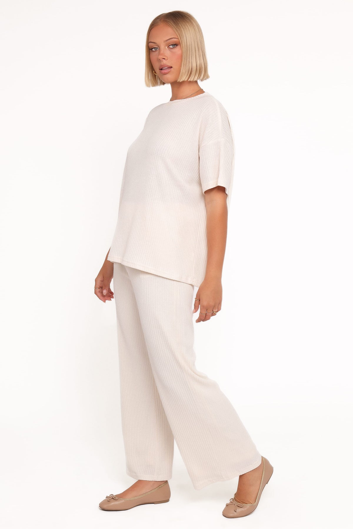 Granger Knit Pant Set in Cream – view 3 of 6