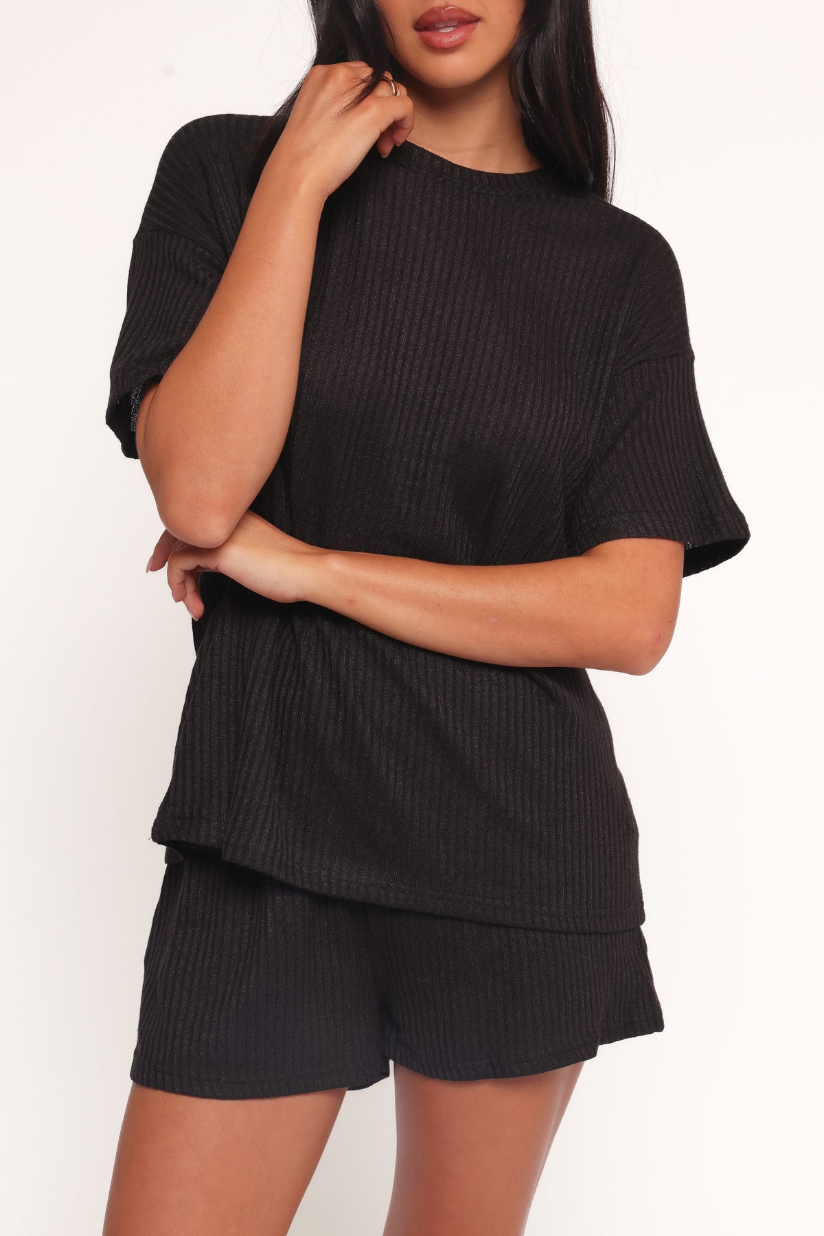Granger Knit Short Set in Black – view 2 of 7