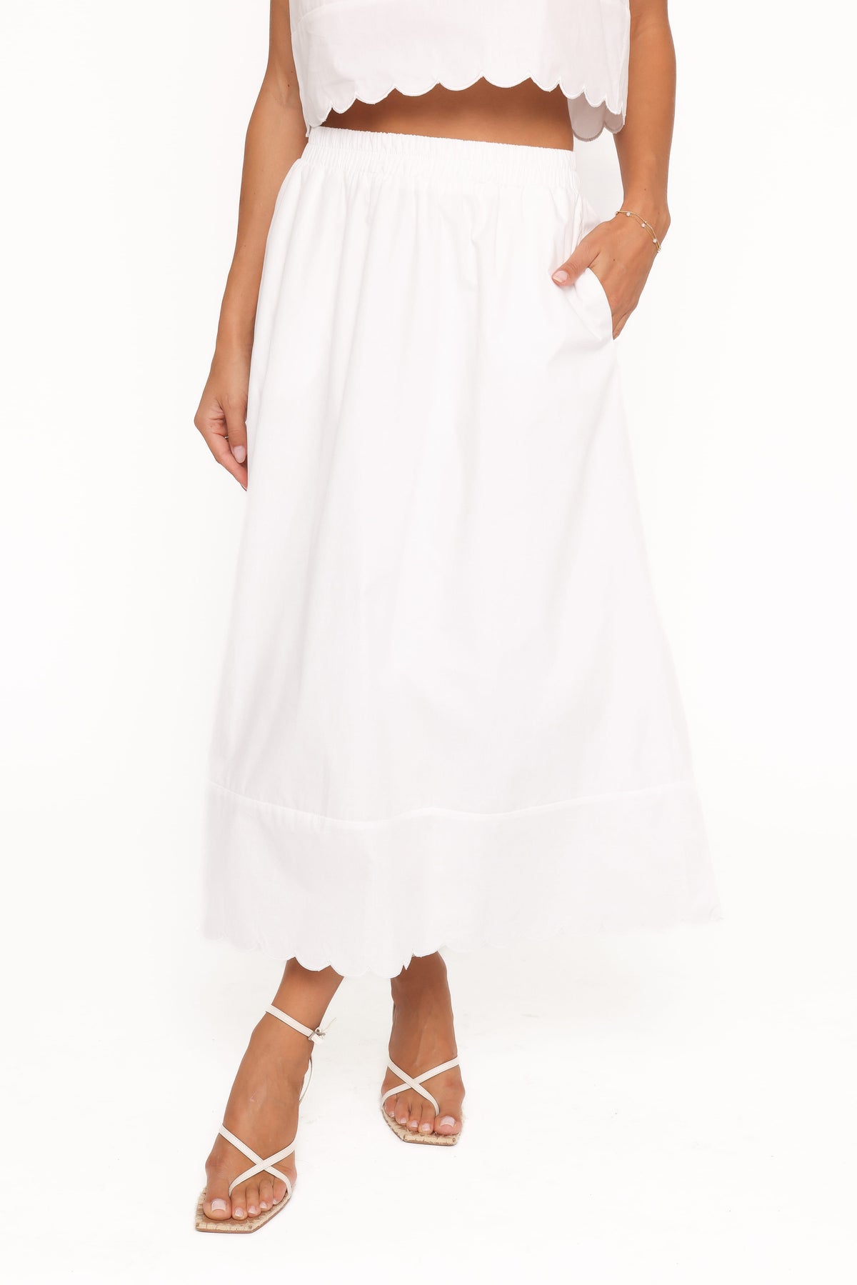 Heather Maxi Skirt Set in White – view 6 of 7