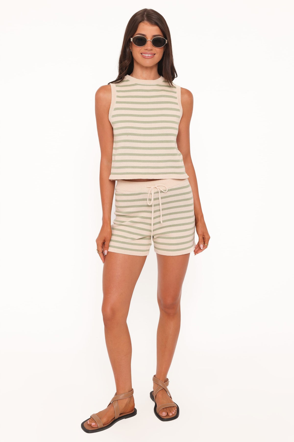 Ilona Knit Set in Cream/Sage – view 1 of 7