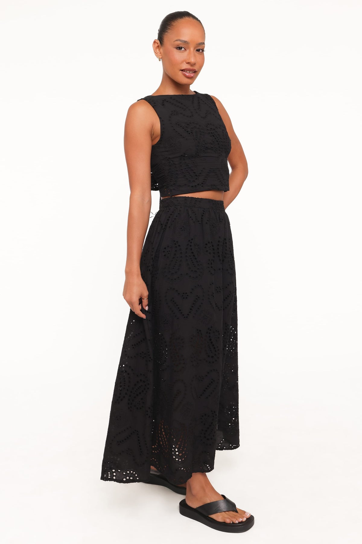 Isabelle Maxi Skirt Set in Black – view 3 of 6