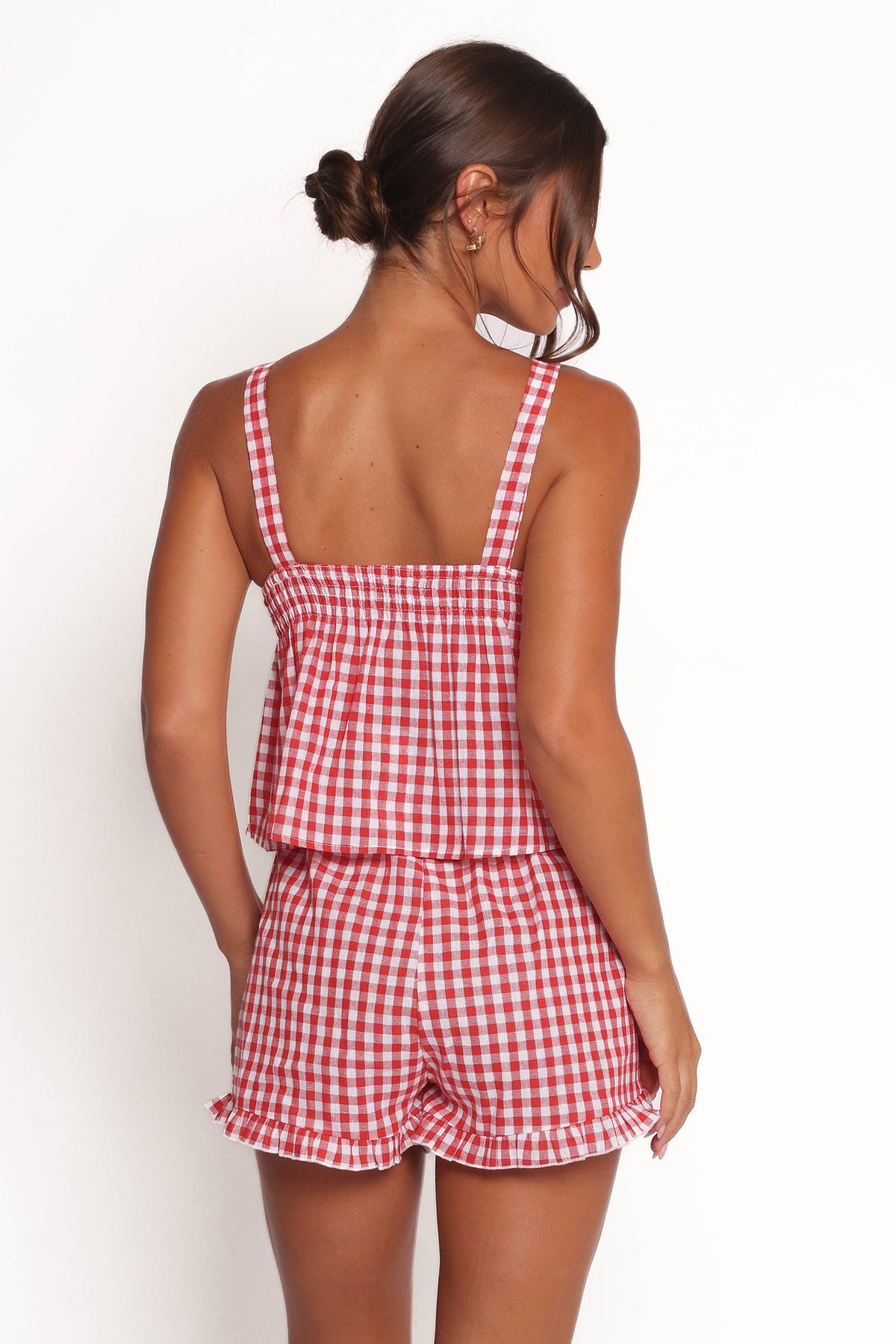 Isidore Gingham Short Set in Red – view 5 of 9
