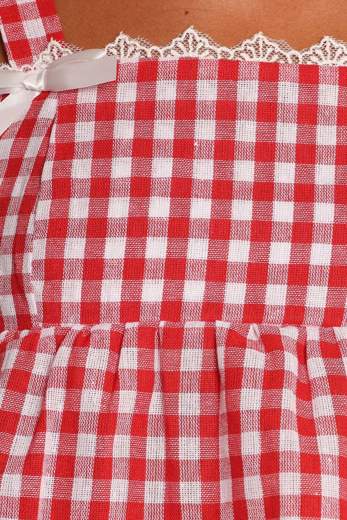 Isidore Gingham Short Set in Red – view 9 of 9