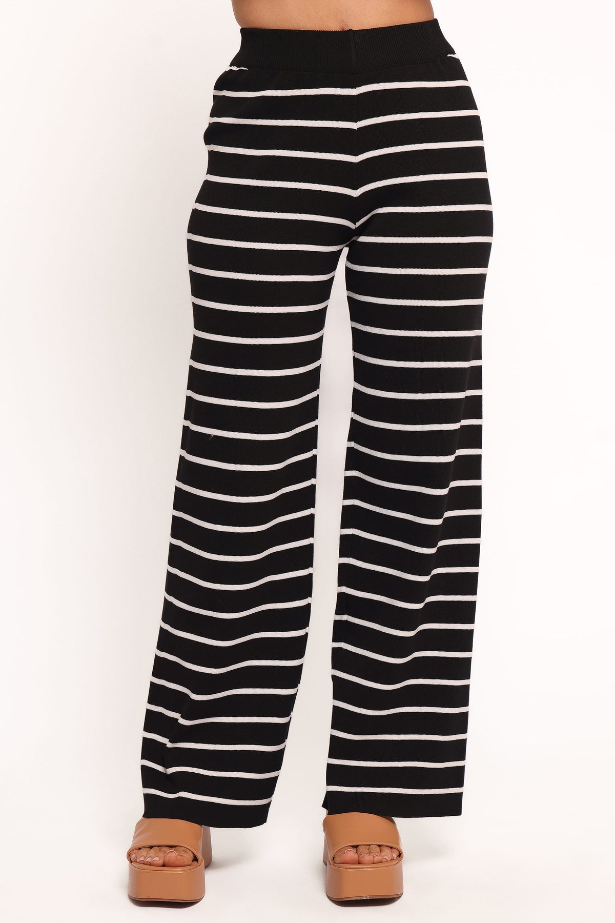 Juna Knitted Pant Set in Black White Stripe – view 5 of 6