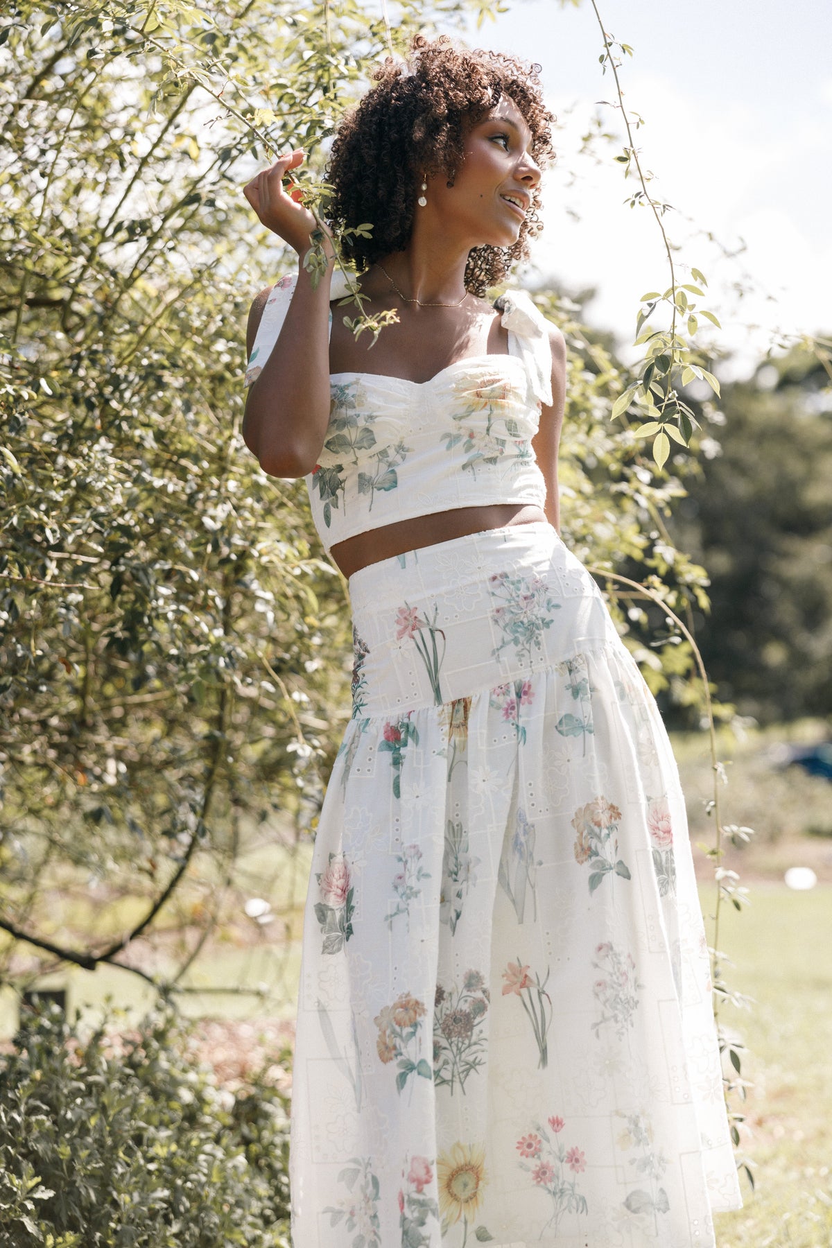 Kara Two Piece Set in White Floral – view 1 of 11