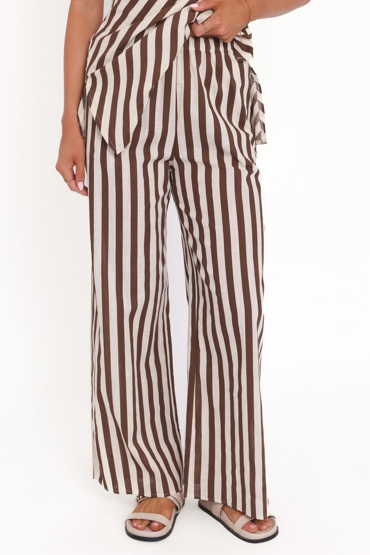 Kim Pant Set in Brown Stripe – view 5 of 7