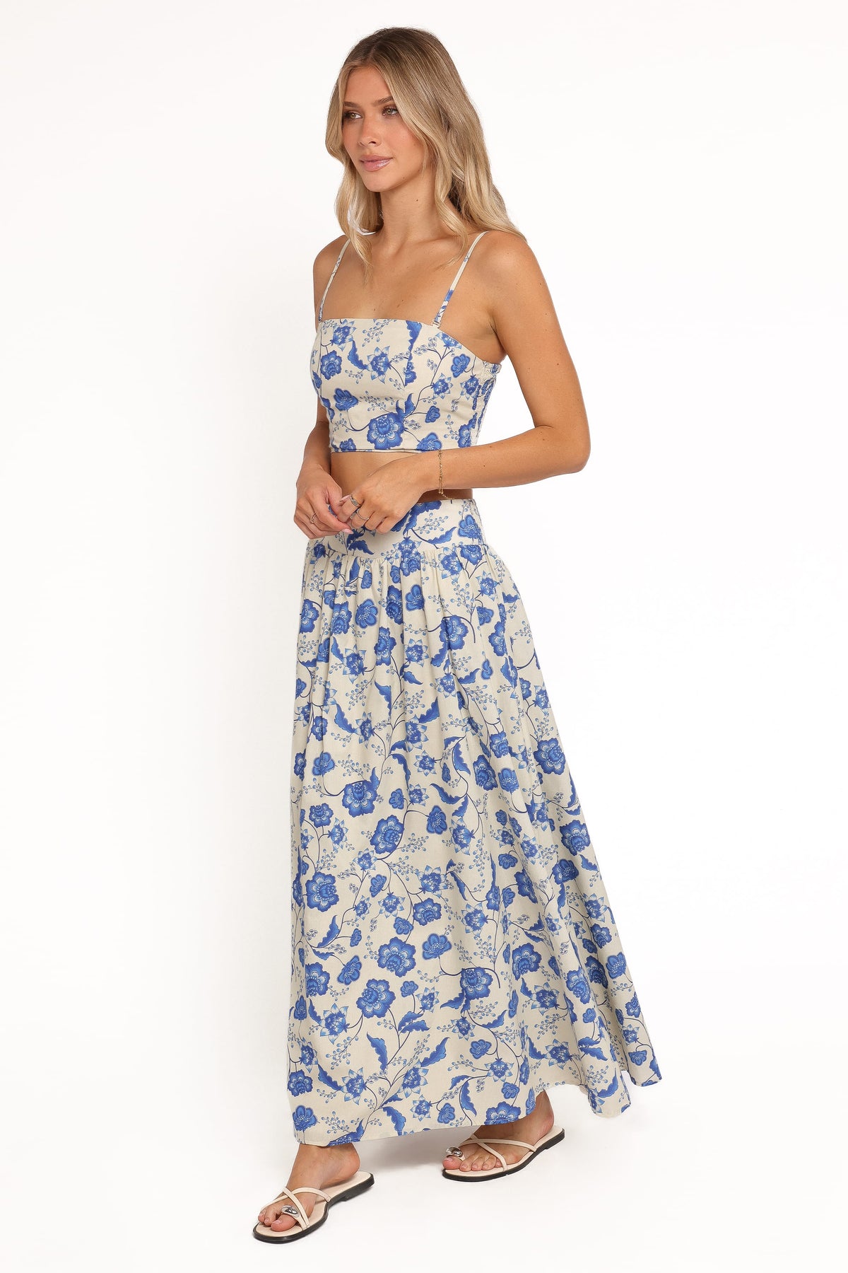 Kristy Maxi Skirt Set in Cream Floral – view 5 of 8