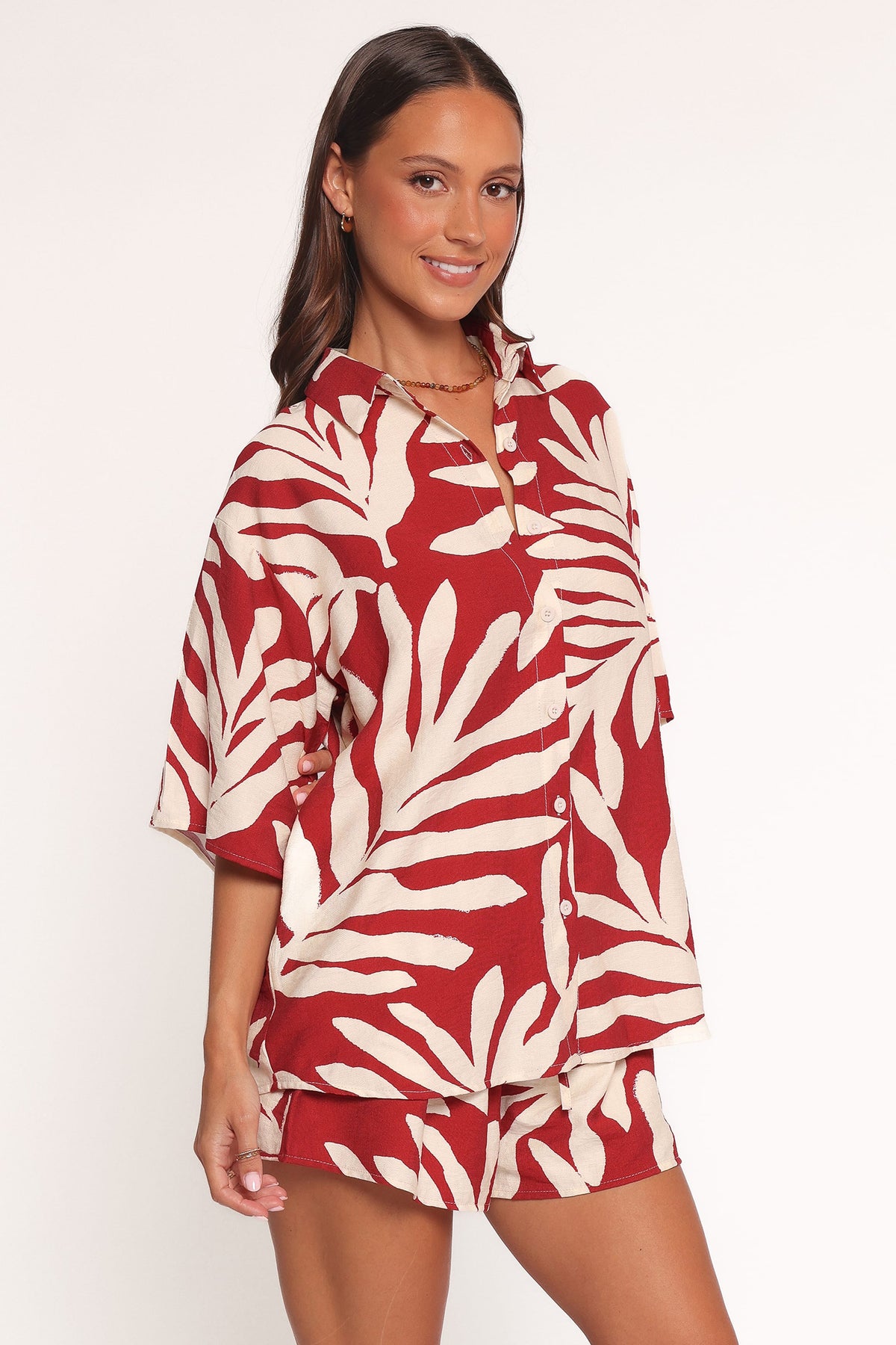 Lilo Short Set in Red Palm Print – view 3 of 6