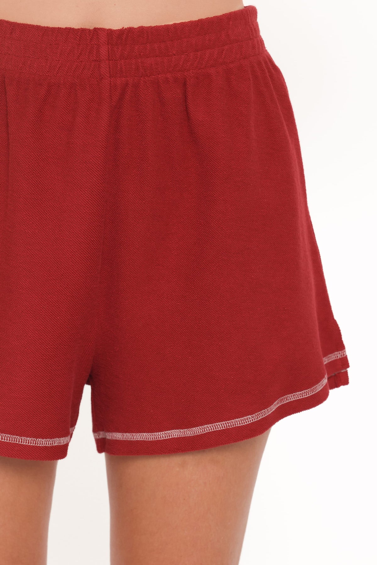 Melody Knit Short Set in Burgundy – view 3 of 6