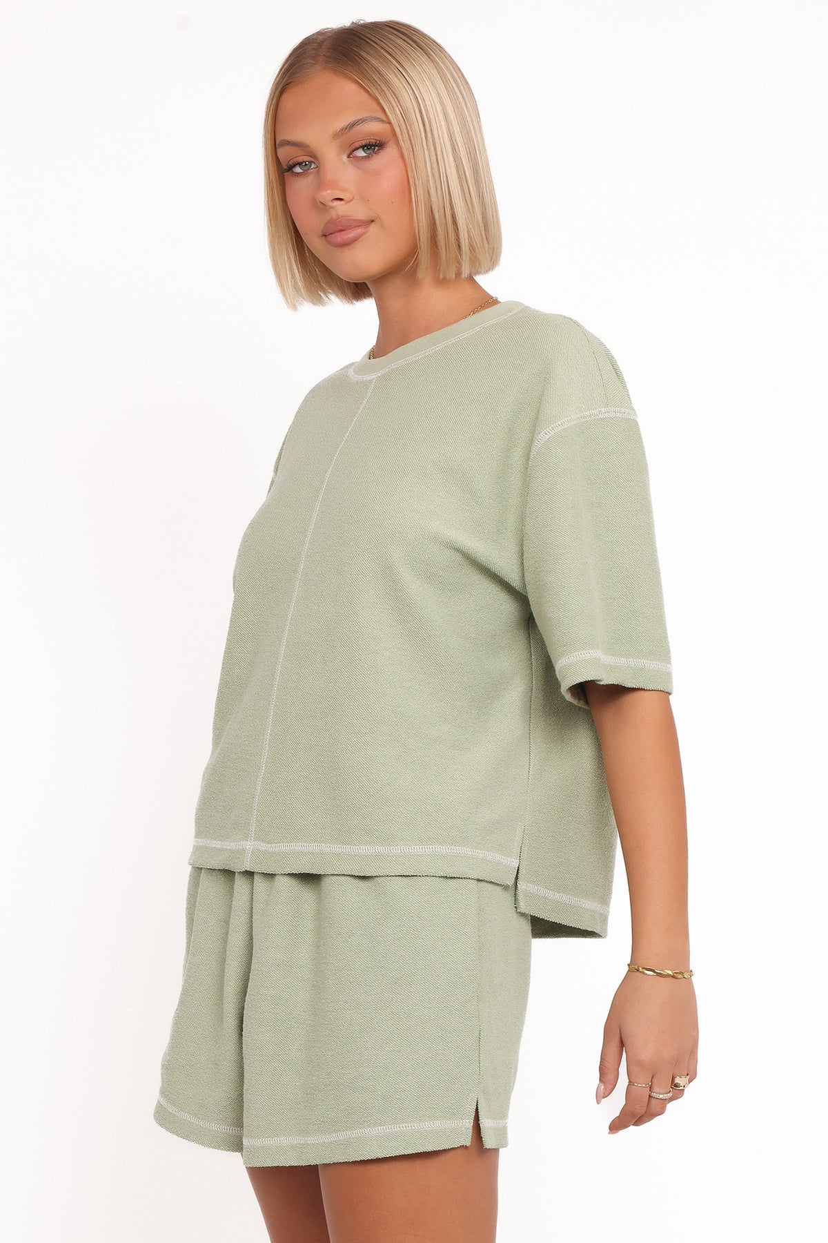 Melody Knit Short Set in Matcha – view 4 of 9