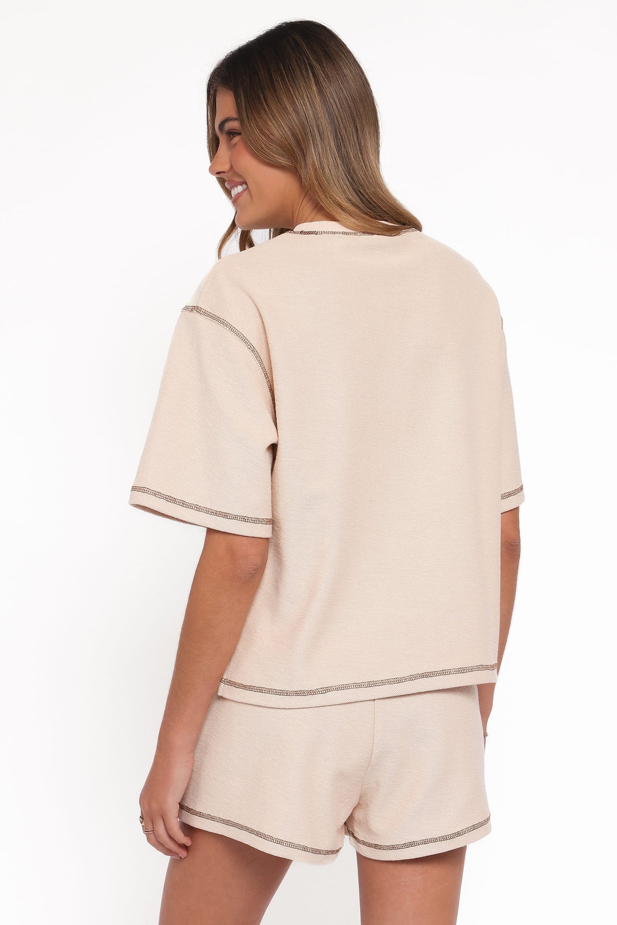 Melody Knit Short Set in Oat – view 4 of 6