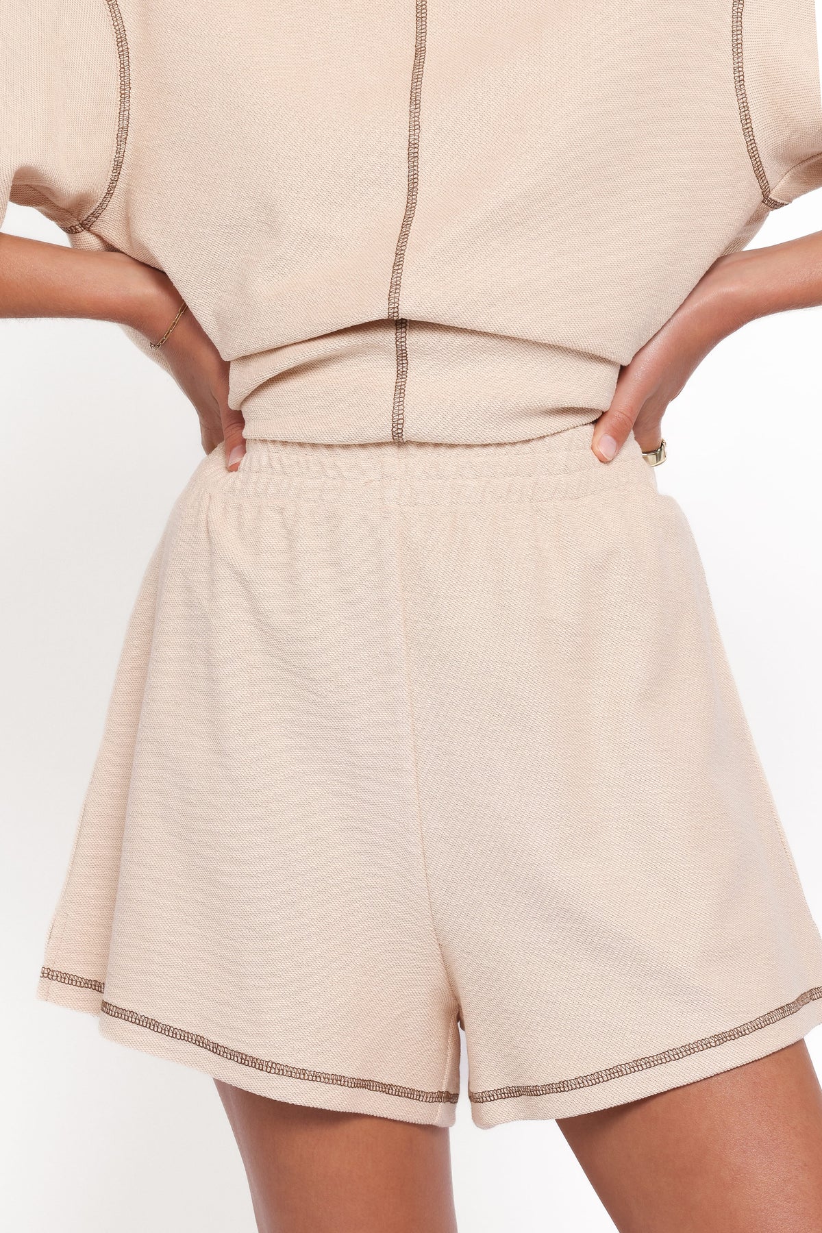 Melody Knit Short Set in Oat – view 5 of 6