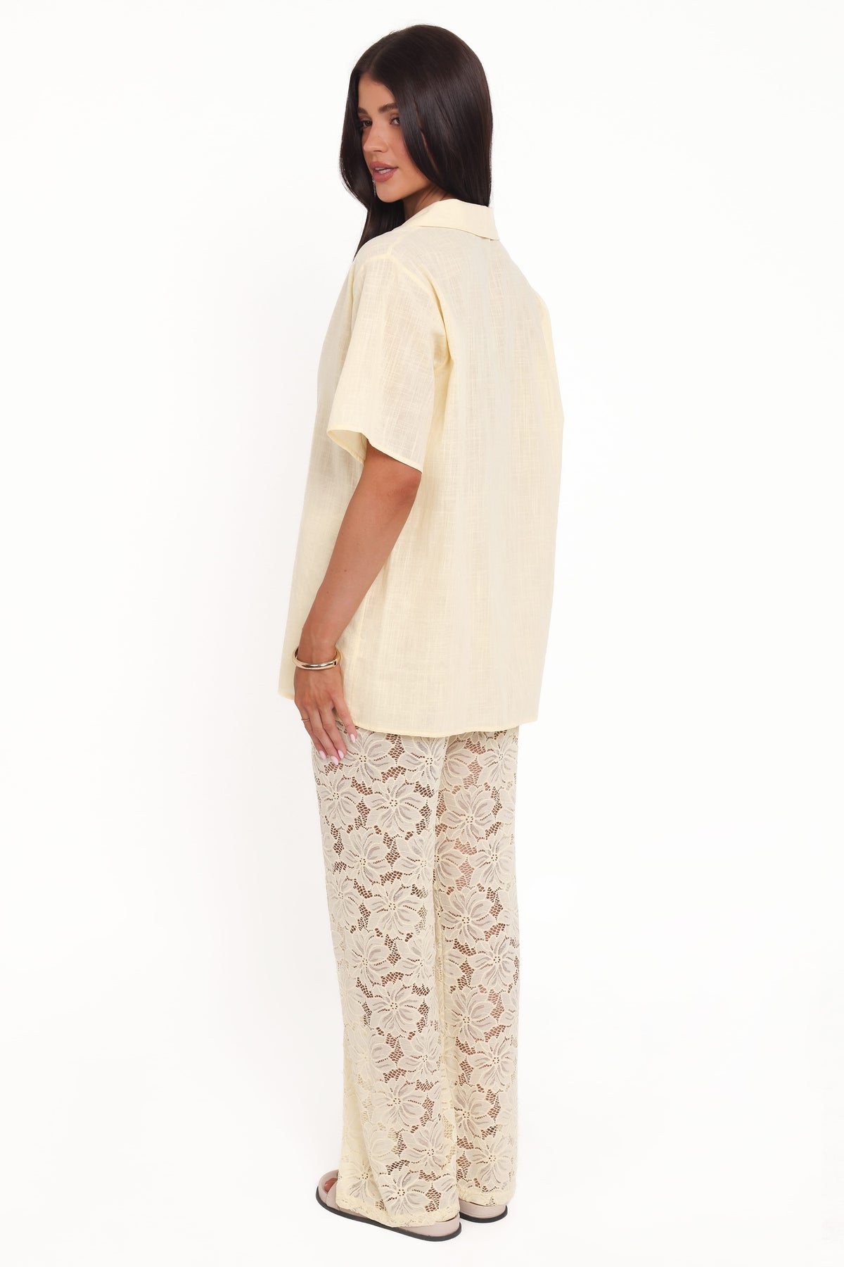 Mindy Lace Pant Set in Yellow – view 4 of 7