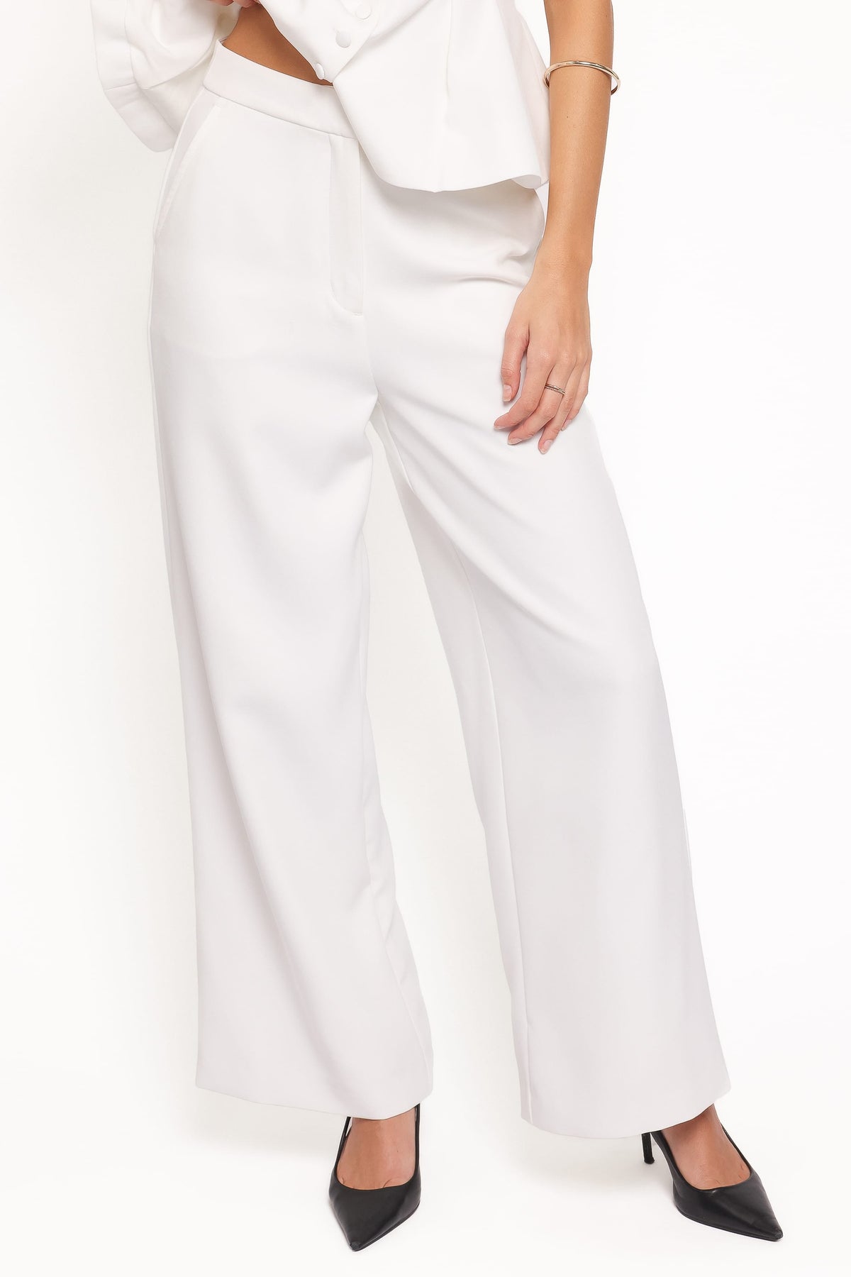 Odelia Halter Vest Pant Set in White – view 6 of 9