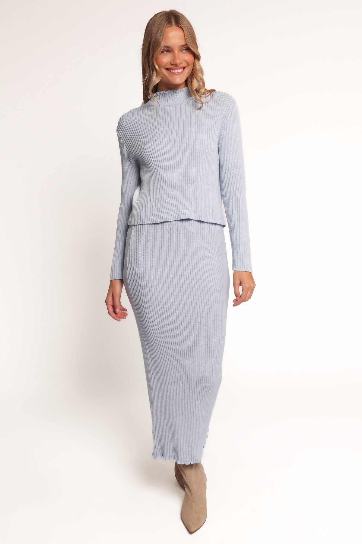 Payton Knitted Set in Light Blue – view 1 of 7