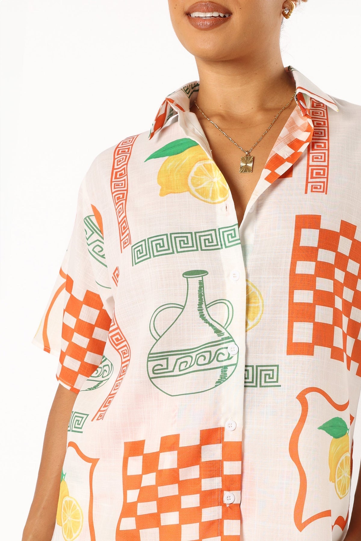 Piccolo Short Set in White Orange – view 8 of 10
