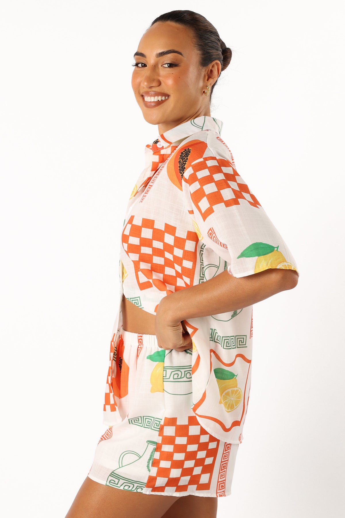 Piccolo Short Set in White Orange – view 5 of 10