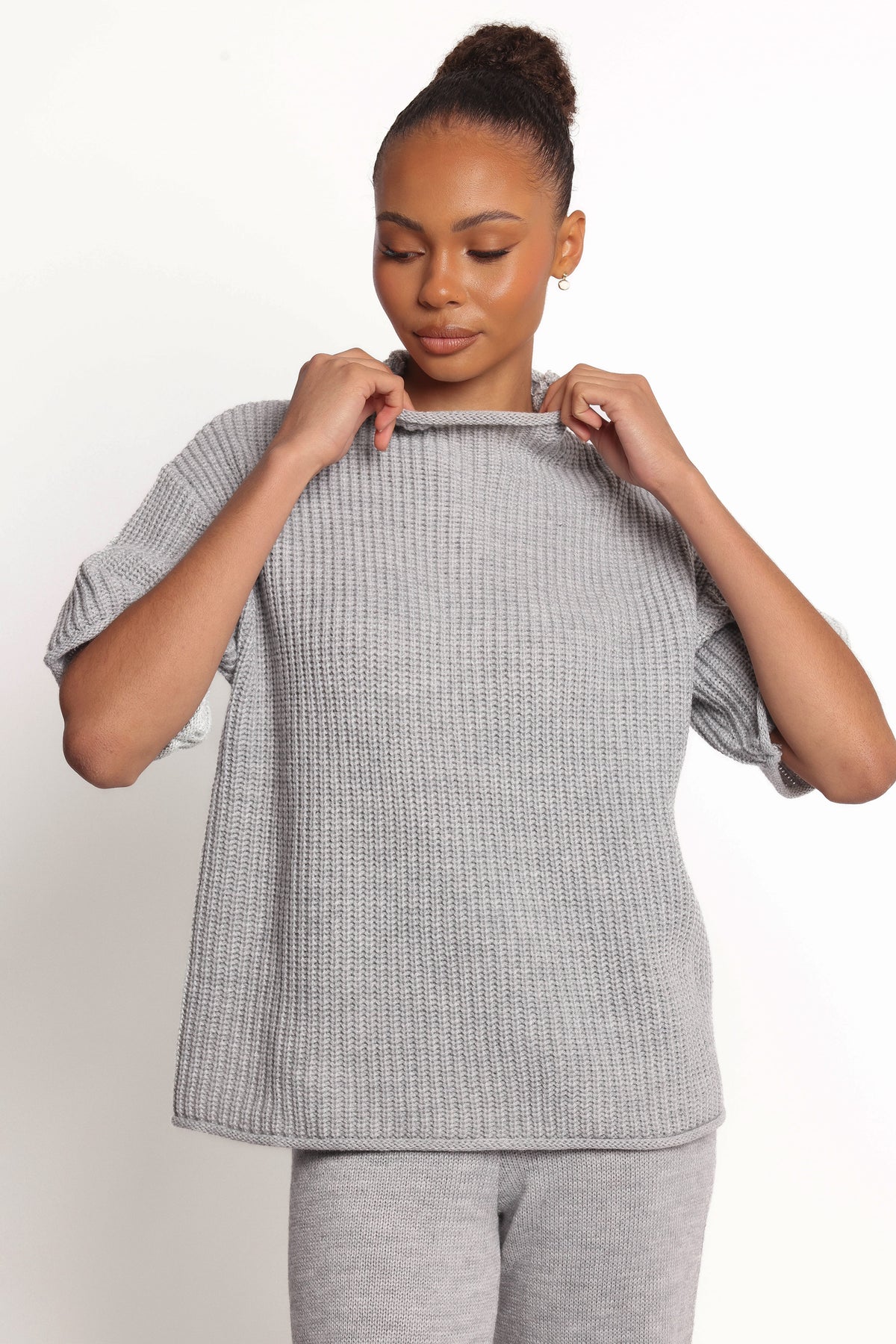 Remii Knit Pant Set in Grey – view 2 of 7
