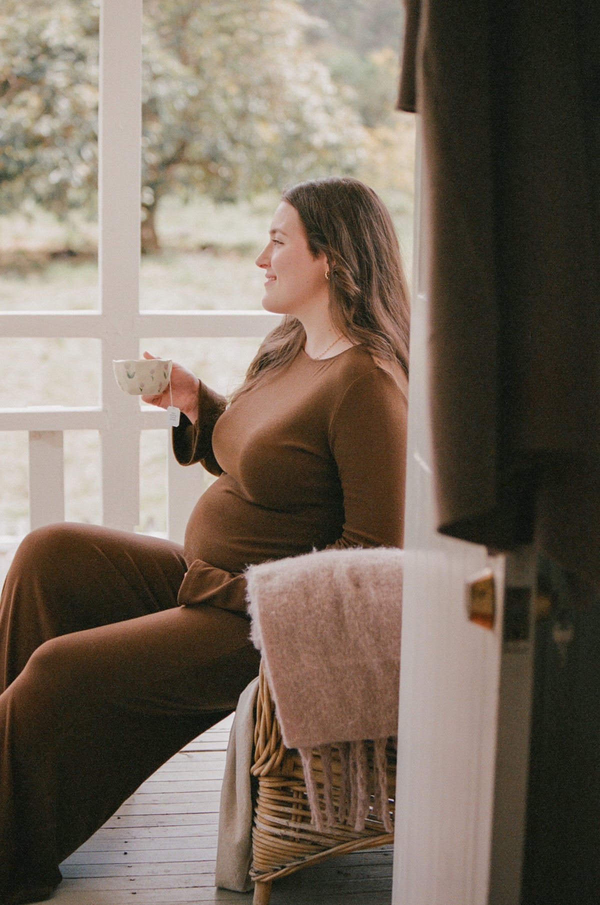 Selly Knitted Pant Set in Brown – view 8 of 8