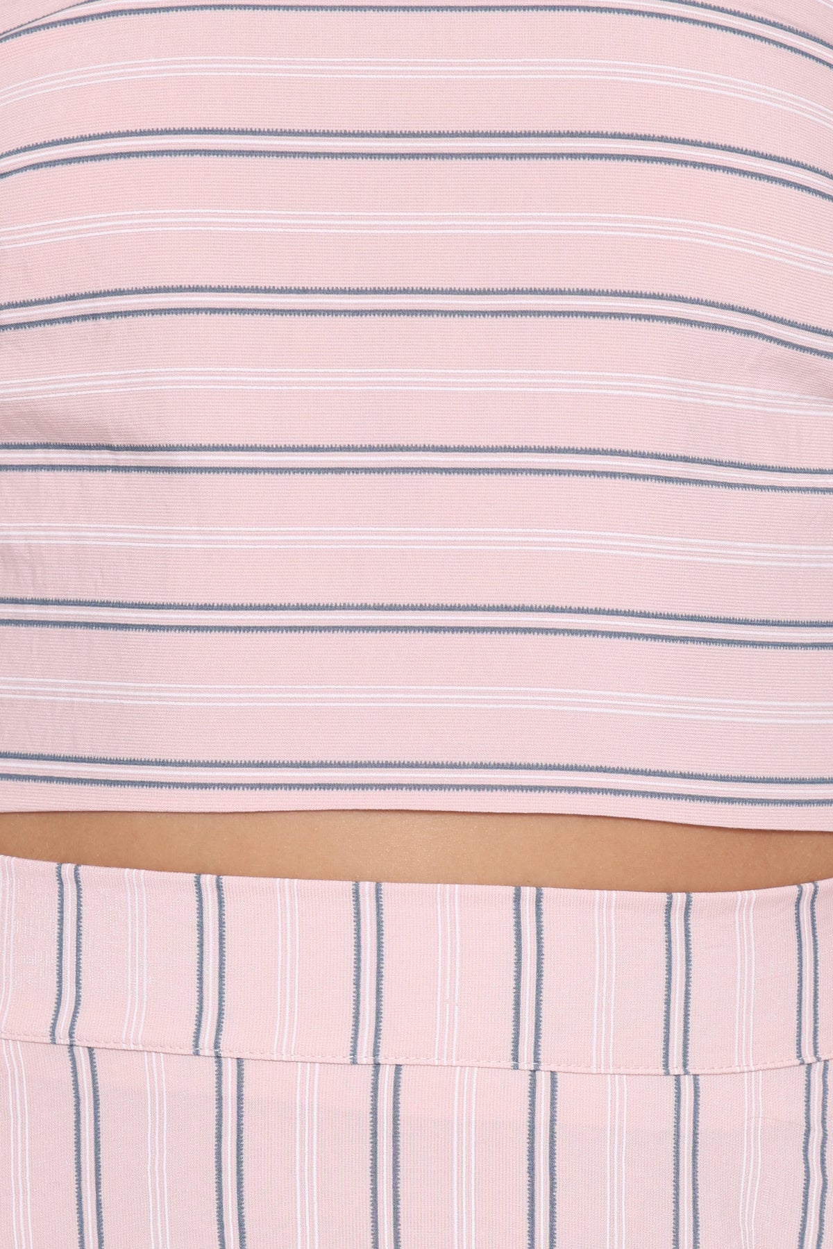 Serafina Two Piece Set in Pink/Blue Stripe – view 7 of 8